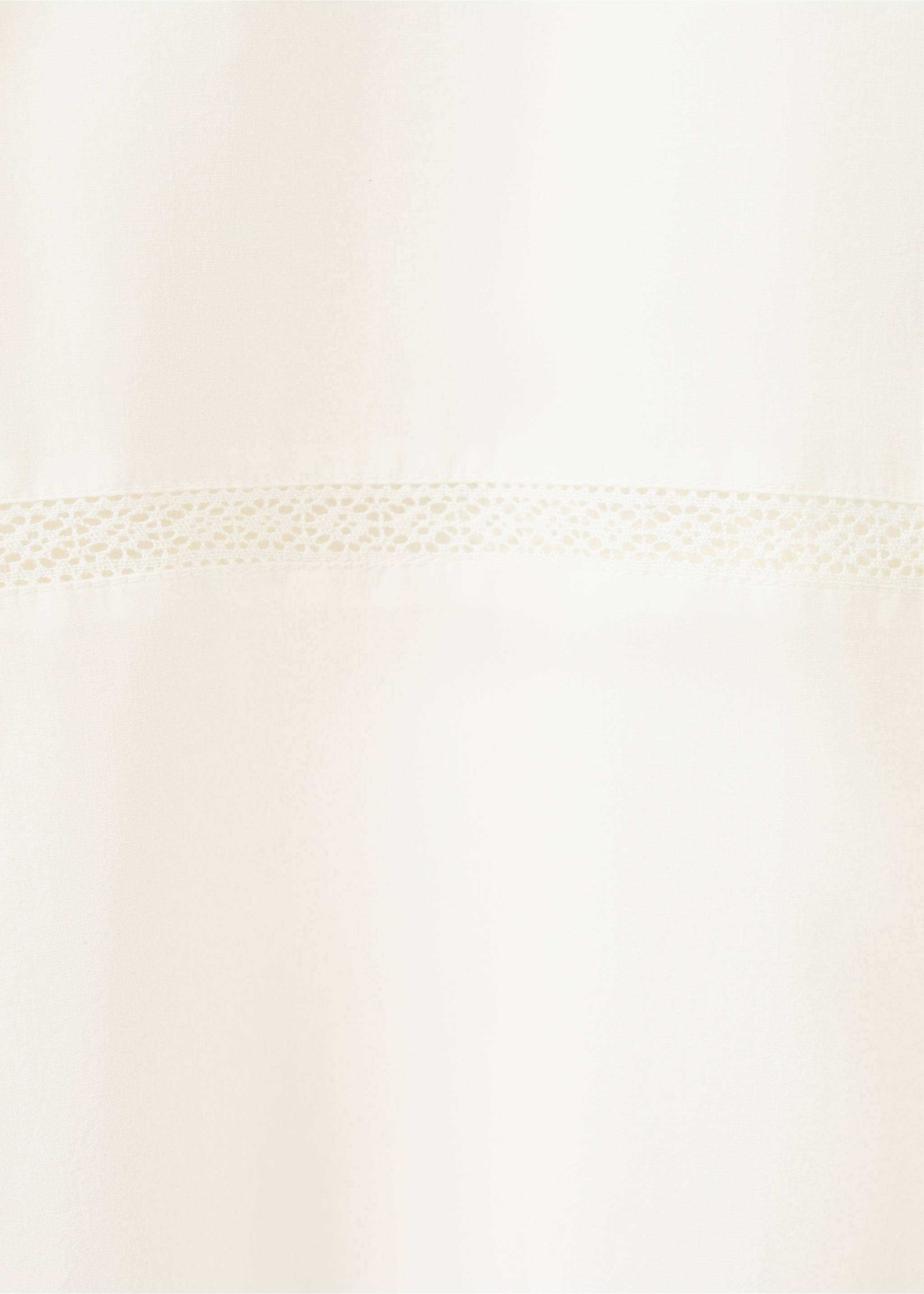 Cotton baggy trousers with bows - Details of the article 0, Ivory White. Ref: 27063331-00.