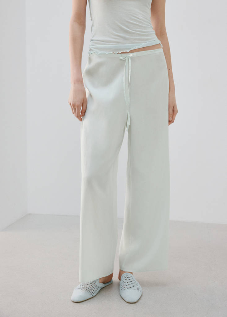 Flowy pyjama trousers — Blue
