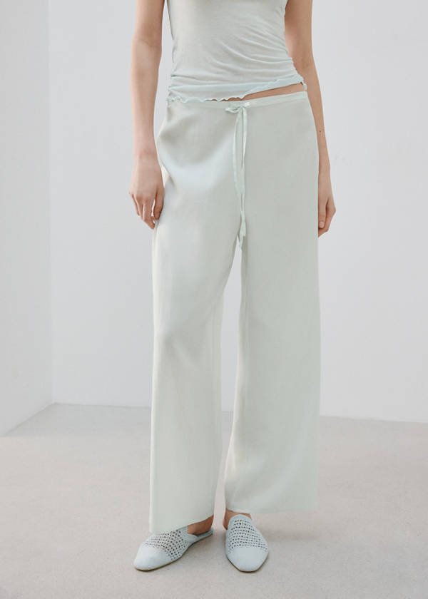 Flowy pyjama trousers — Blue