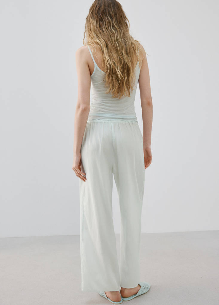 Flowy pyjama trousers — Blue