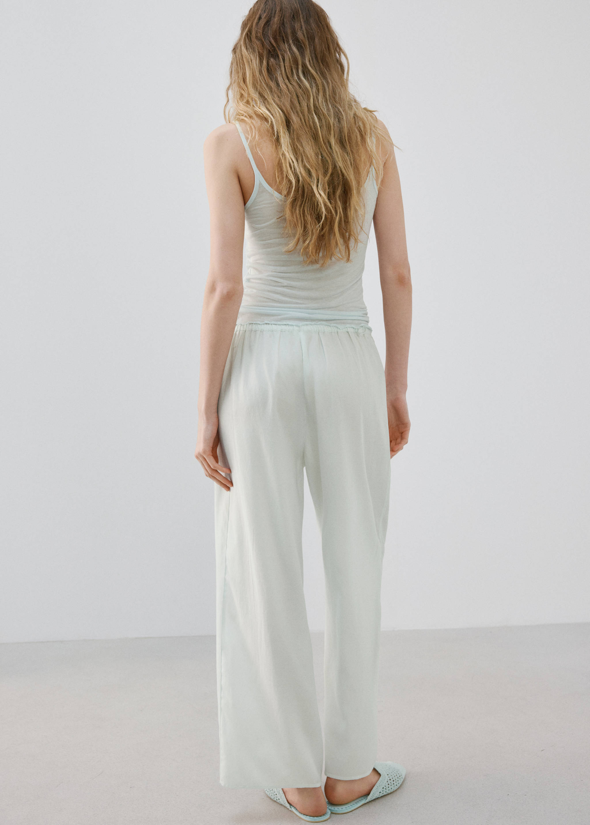 Flowy pyjama trousers - Reverse of the article