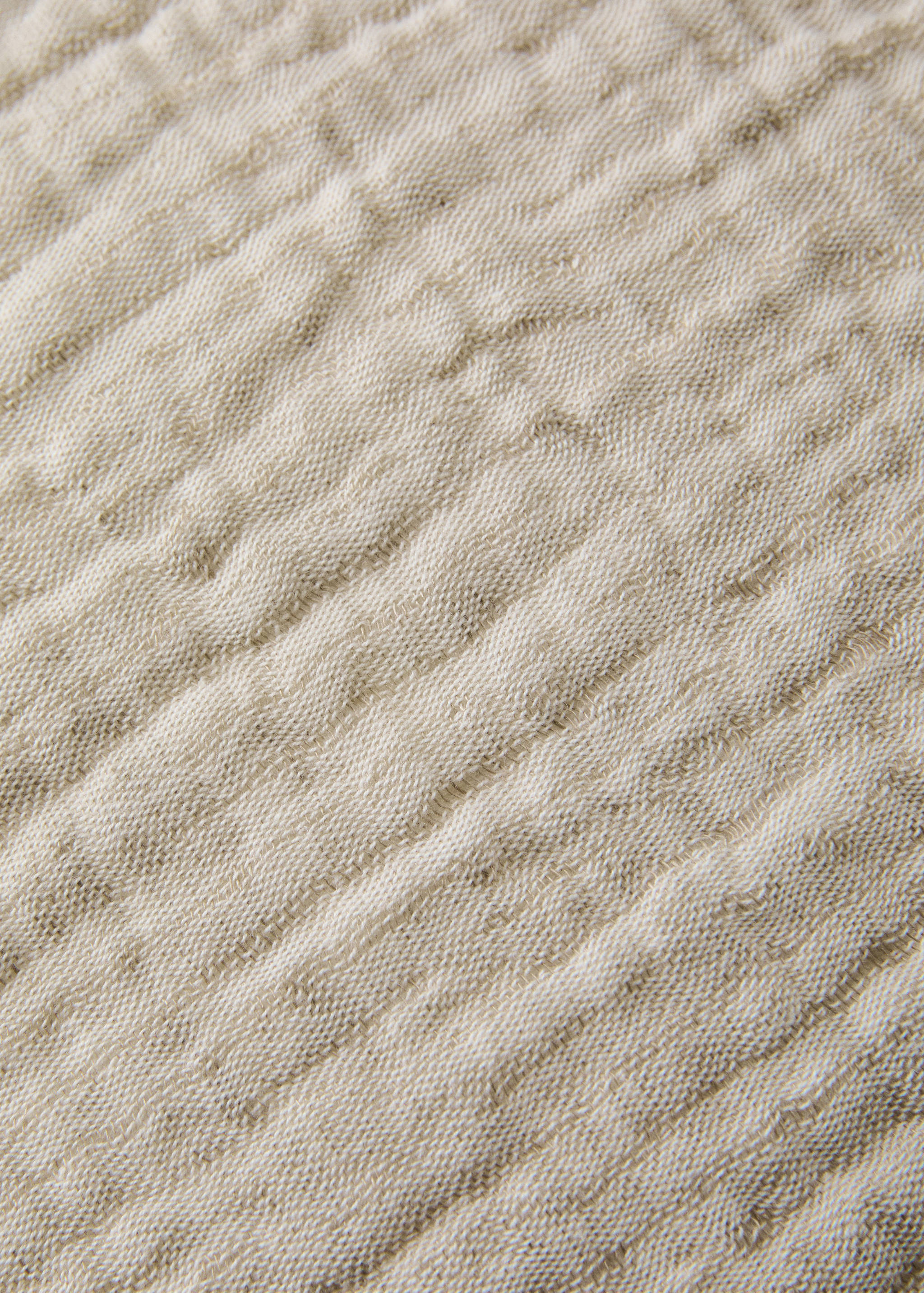 Linen cotton bed cushion cover with yarn-dyed threads 50x50 cm - Details of the article 3