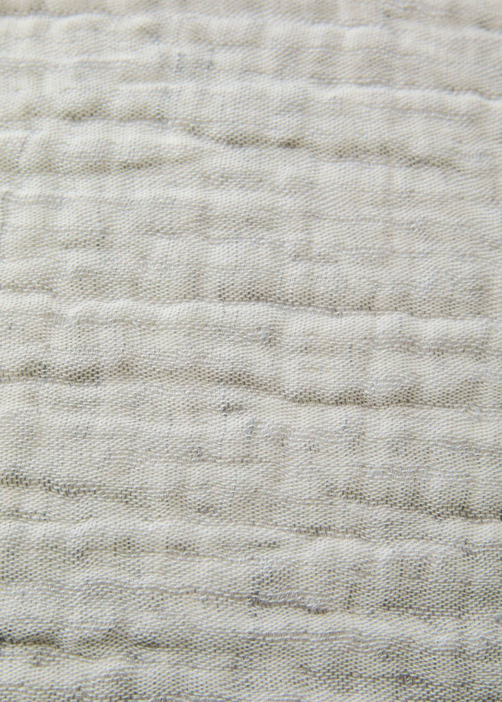 Linen cotton bed cushion cover with yarn-dyed threads 50x50 cm — Charcoal