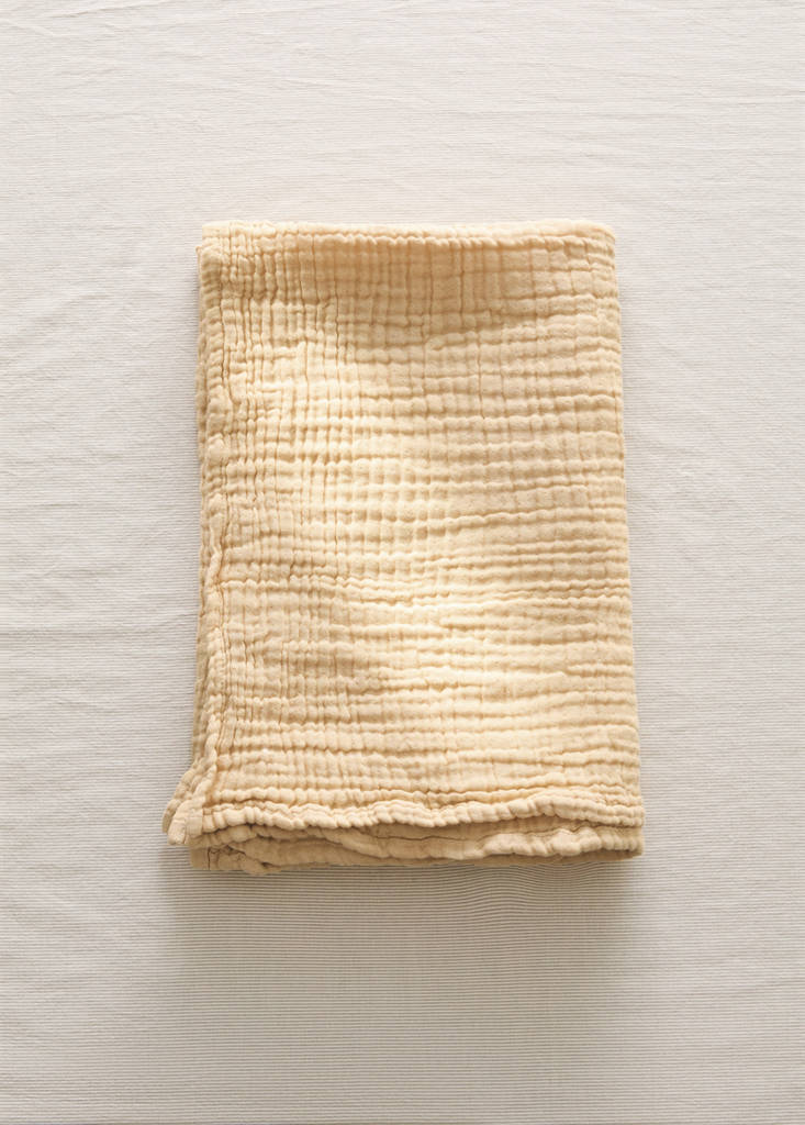 Manta infantil algodón gasa garment dye