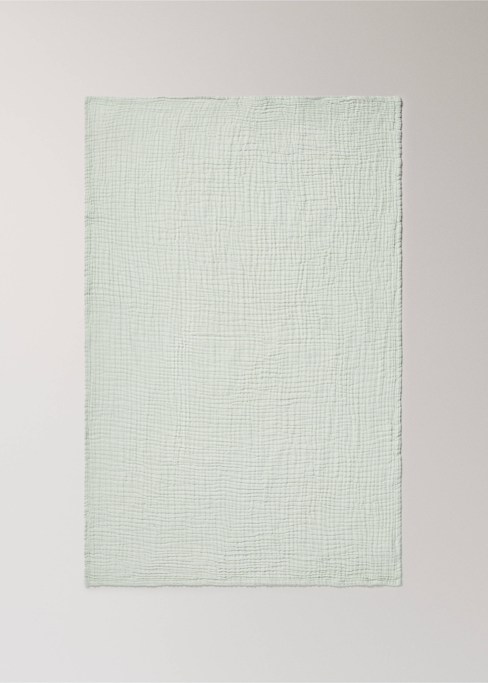 Manta infantil algodón gasa garment dye - Detalle del artículo 3, Verde agua. Ref: 27063338-00.