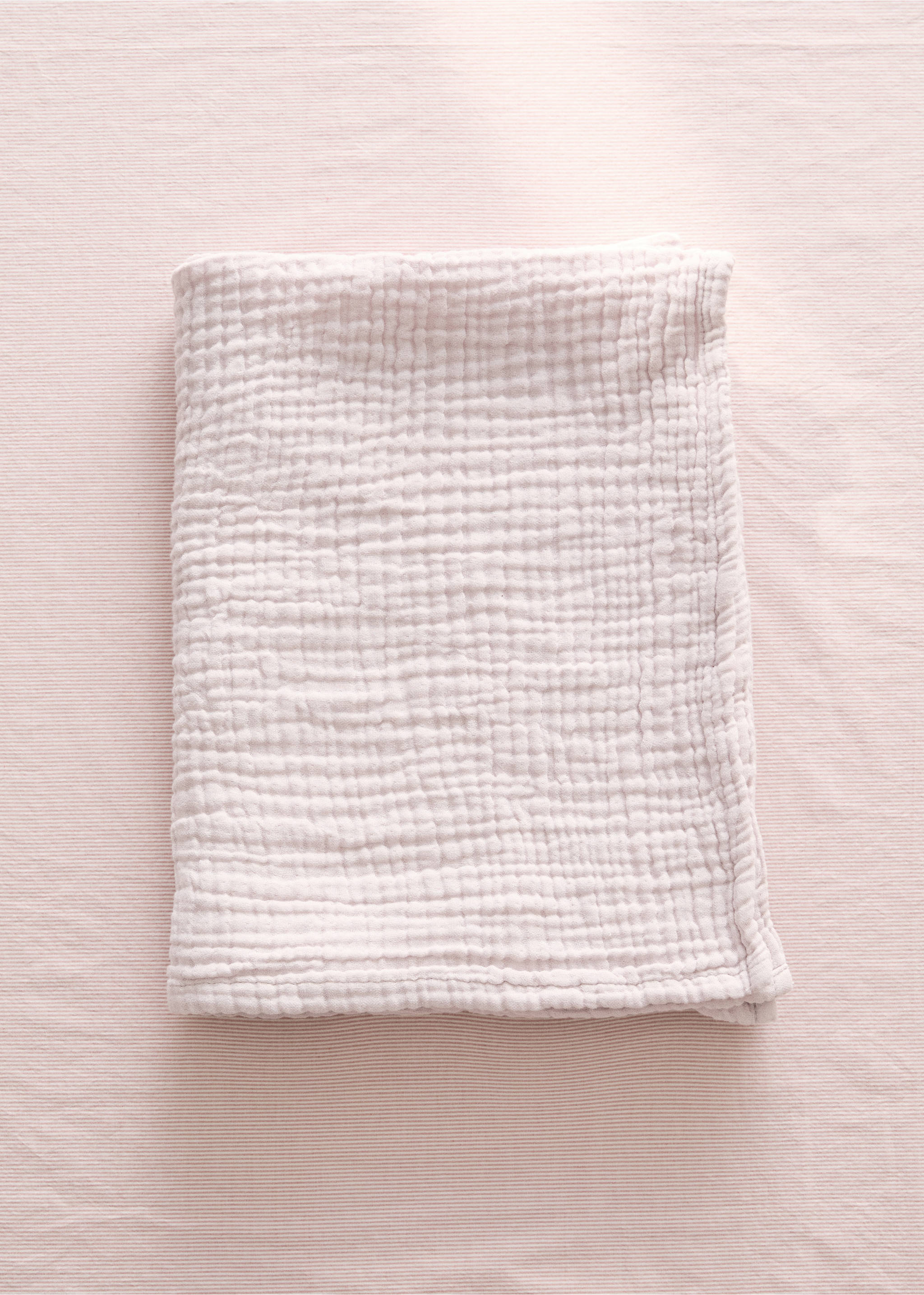 Παιδική κουβέρτα από βαμβακερή γάζα garment dye - Γενικό πλάνο, Λιλά. Ref: 27063338-00.