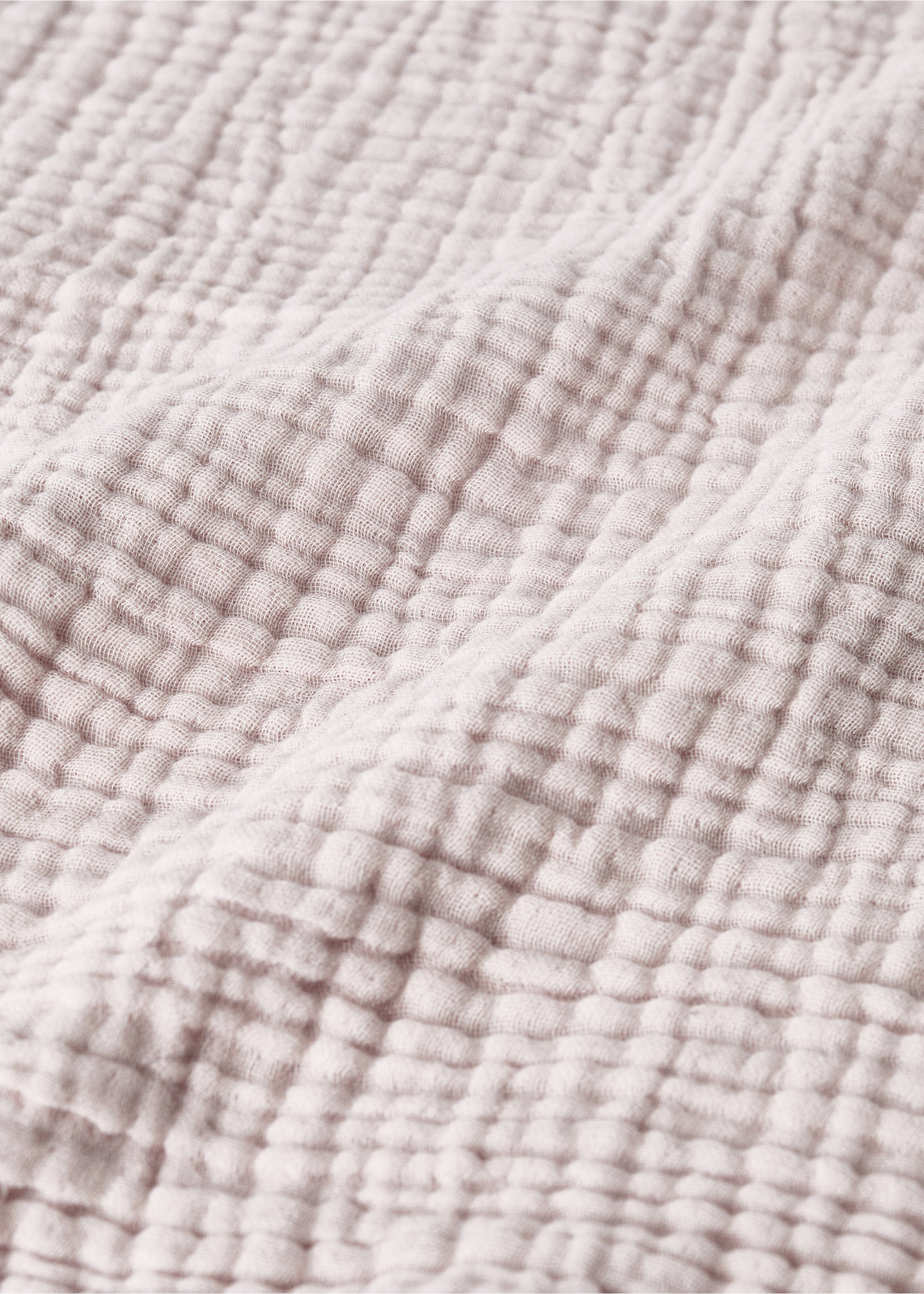 Παιδική κουβέρτα από βαμβακερή γάζα garment dye - Λεπτομέρεια του προϊόντος 1, Λιλά. Ref: 27063338-00.