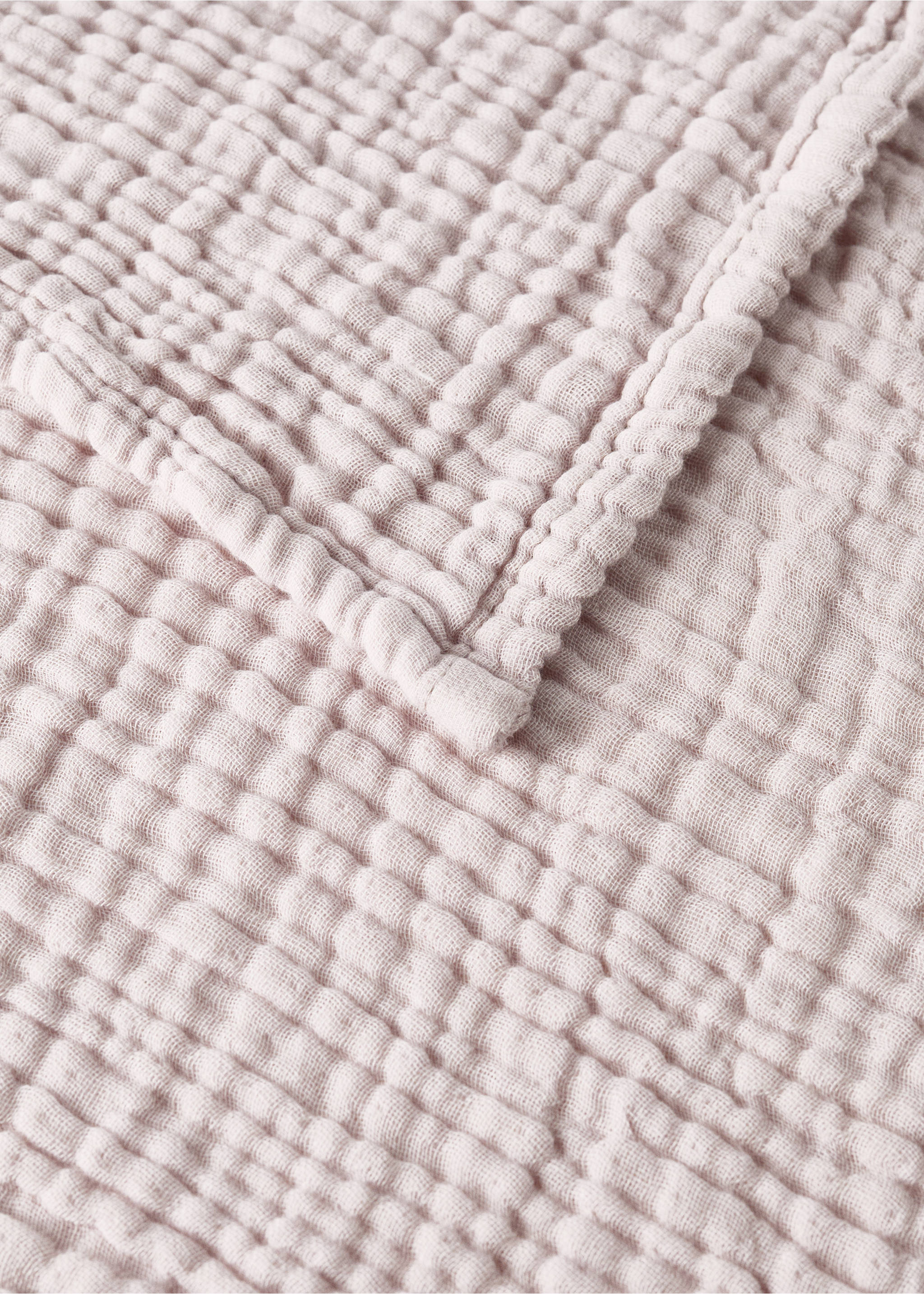 Παιδική κουβέρτα από βαμβακερή γάζα garment dye - Λεπτομέρεια του προϊόντος 2, Λιλά. Ref: 27063338-00.