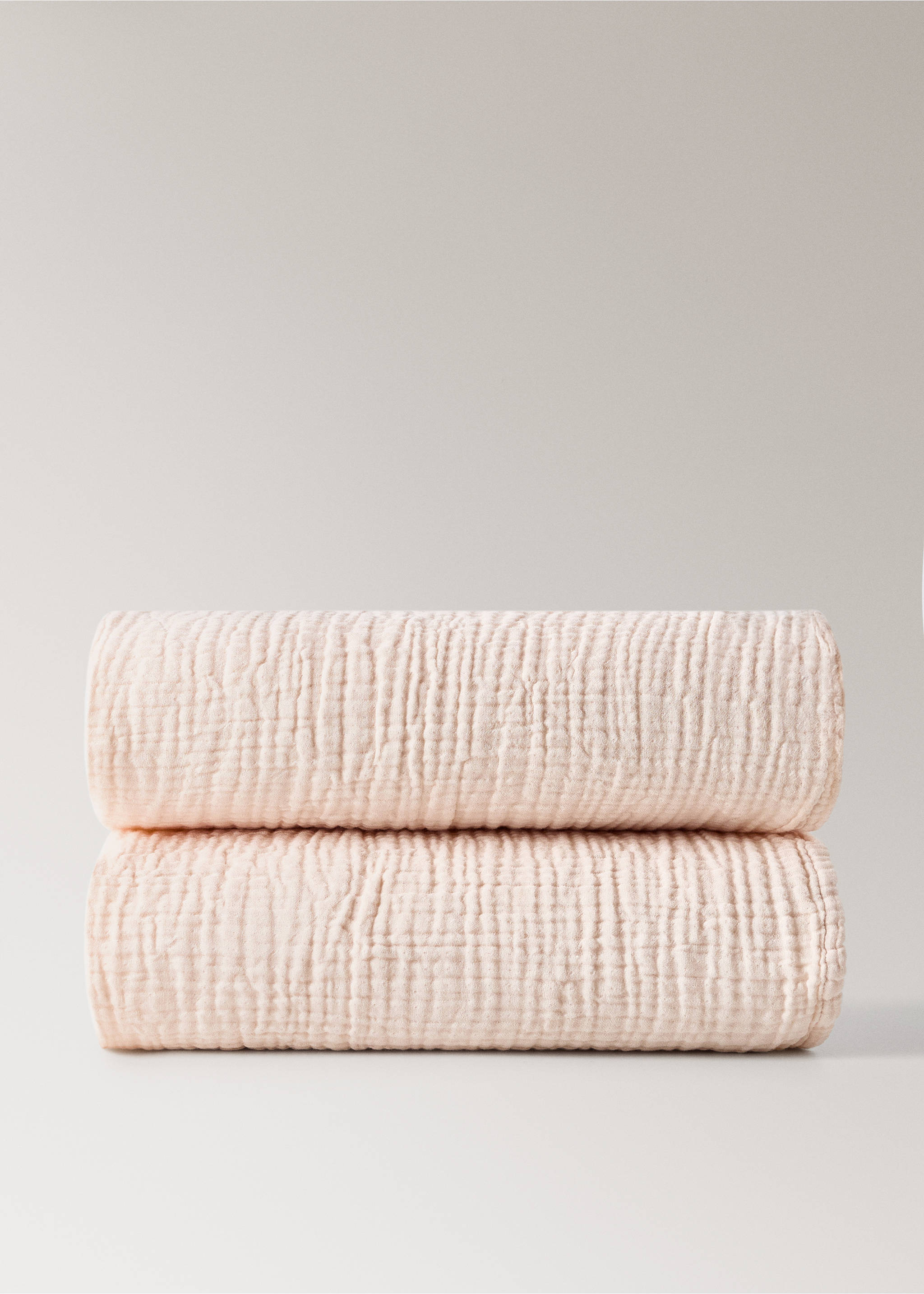 Manta infantil algodón gasa garment dye - Artículo sin modelo, Rosa. Ref: 27063338-00.