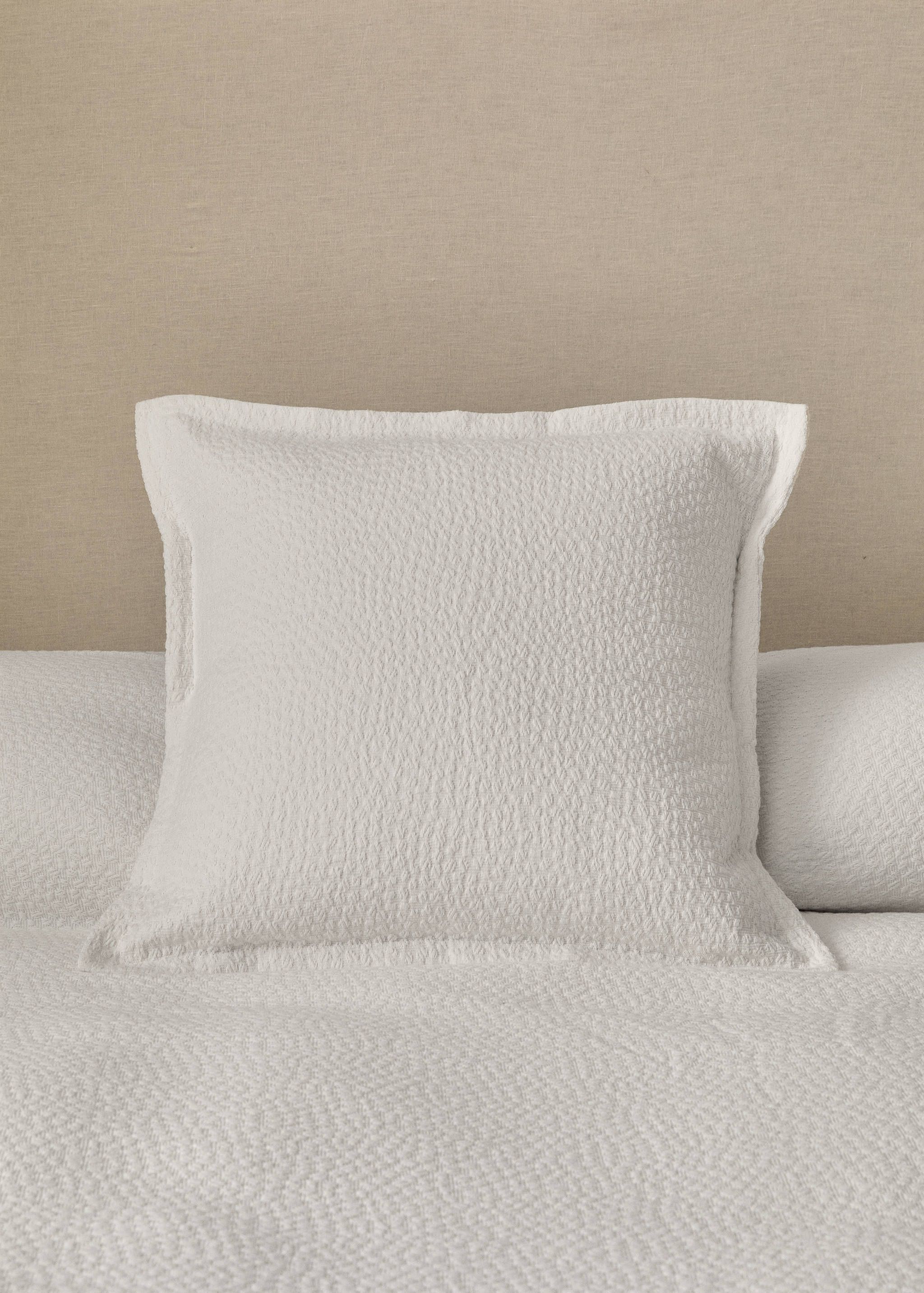 Cotton jacquard textured cushion cover 50x50 cm - General plane