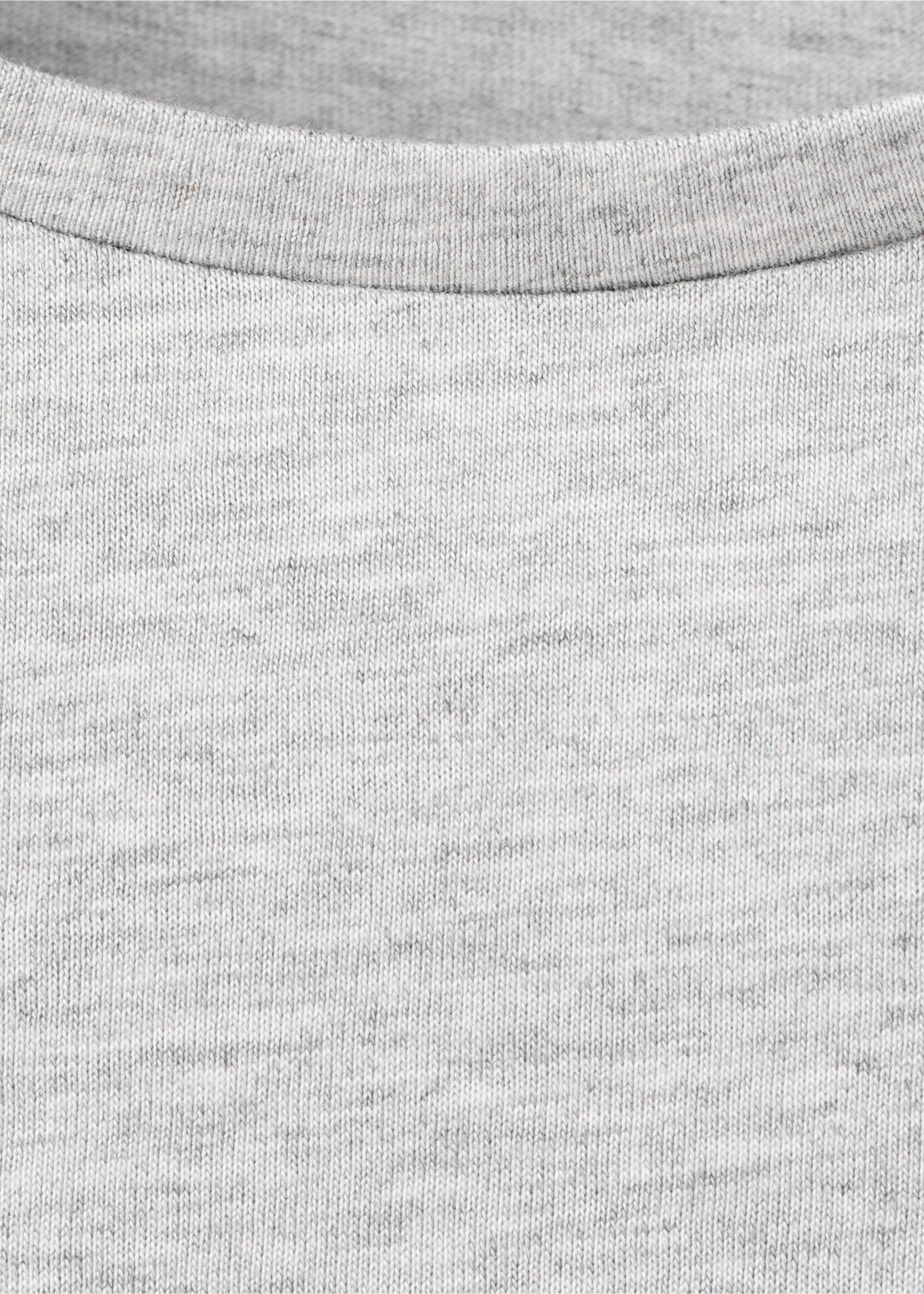 Lyocell cotton short-sleeve T-shirt - Details of the article 8, Light/Pastel Grey. Ref: 27063340-00.