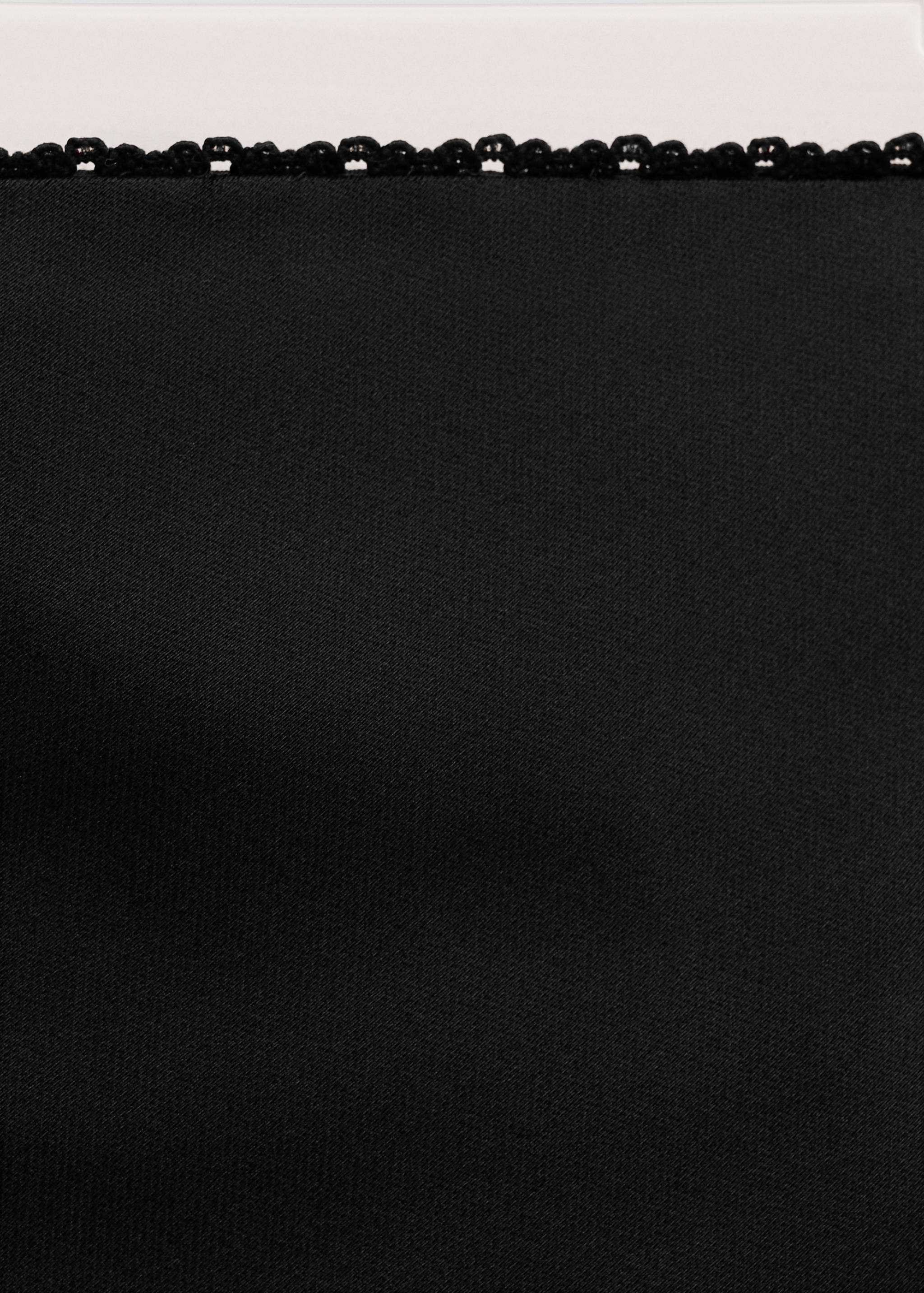 Satin asymmetric short skirt with lace - Details of the article 8