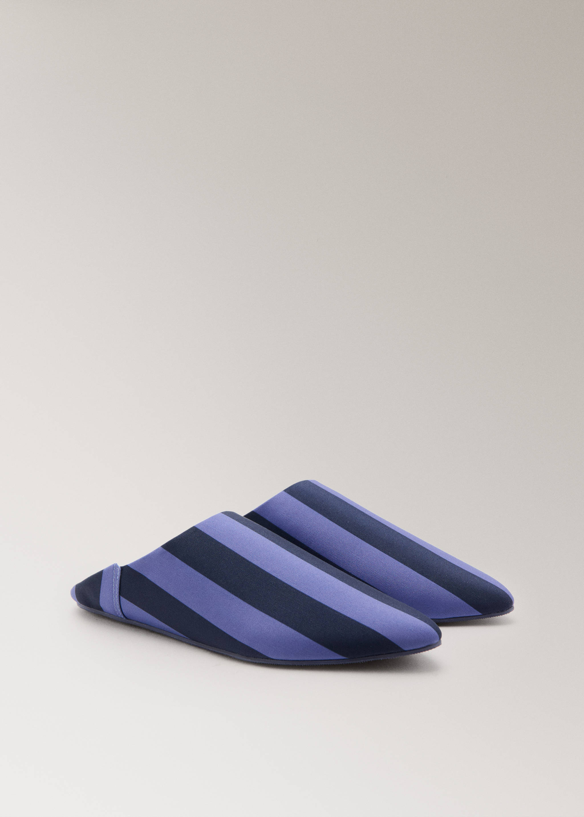 Striped clog with stitching detail - Medium plane