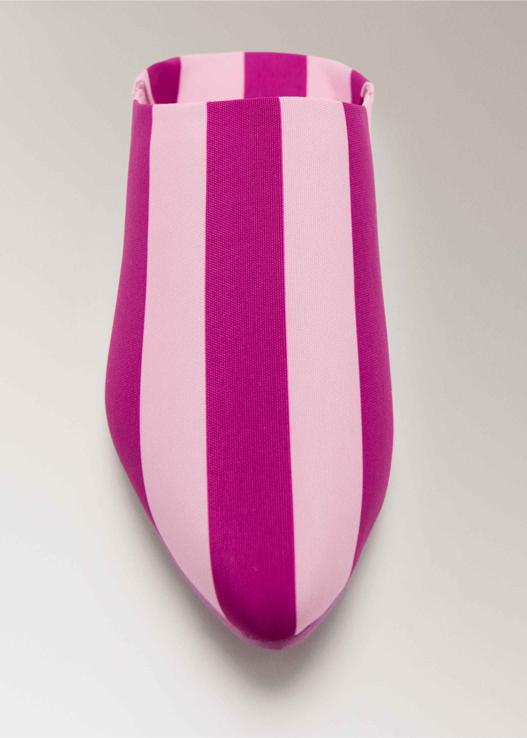 Striped clog with stitching detail - Details of the article 2, Fuchsia. Ref: 27063343-00.