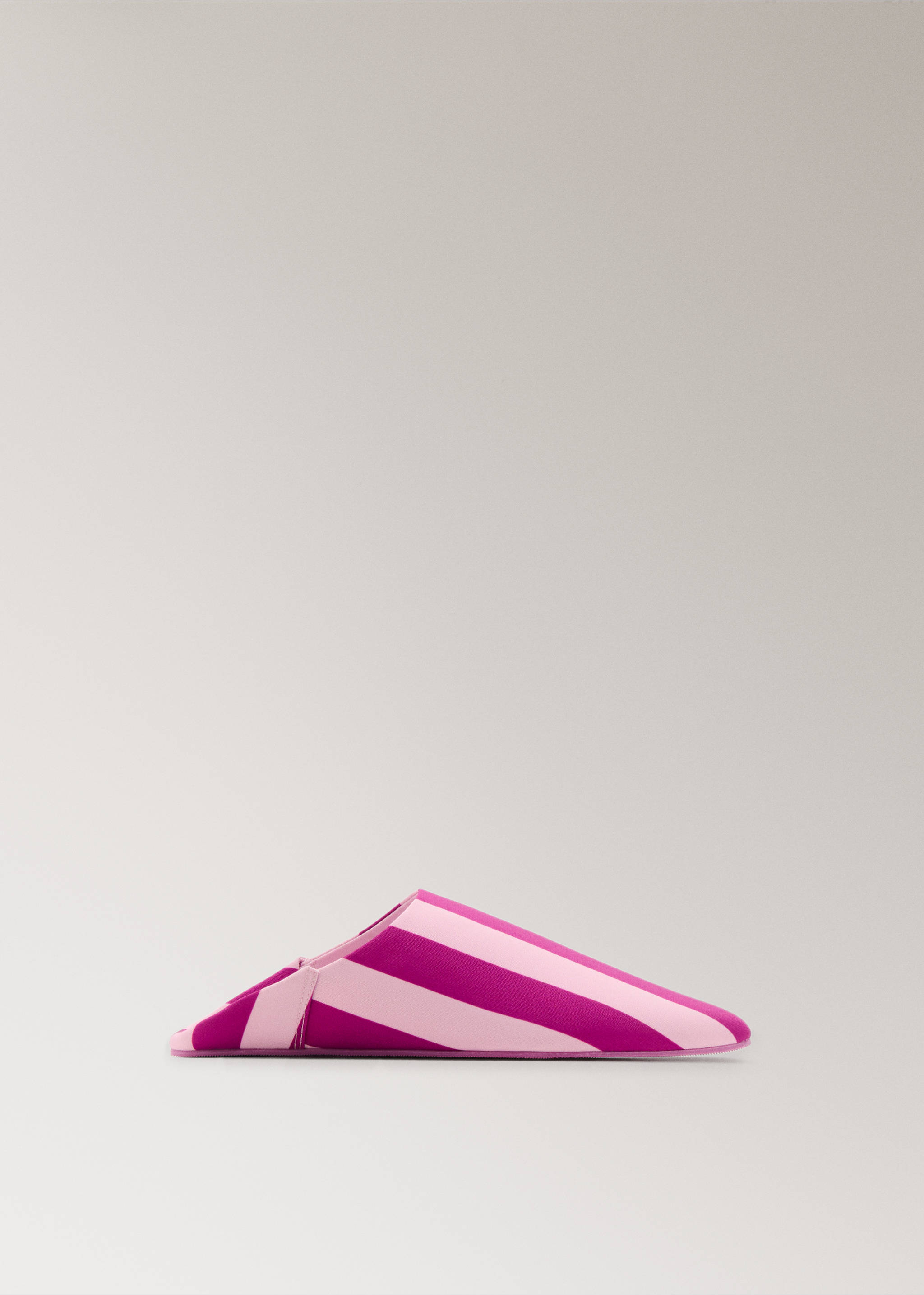 Gestreepte instappers met stiksel detail - Artikel zonder model, Fuchsia. Ref: 27063343-00.