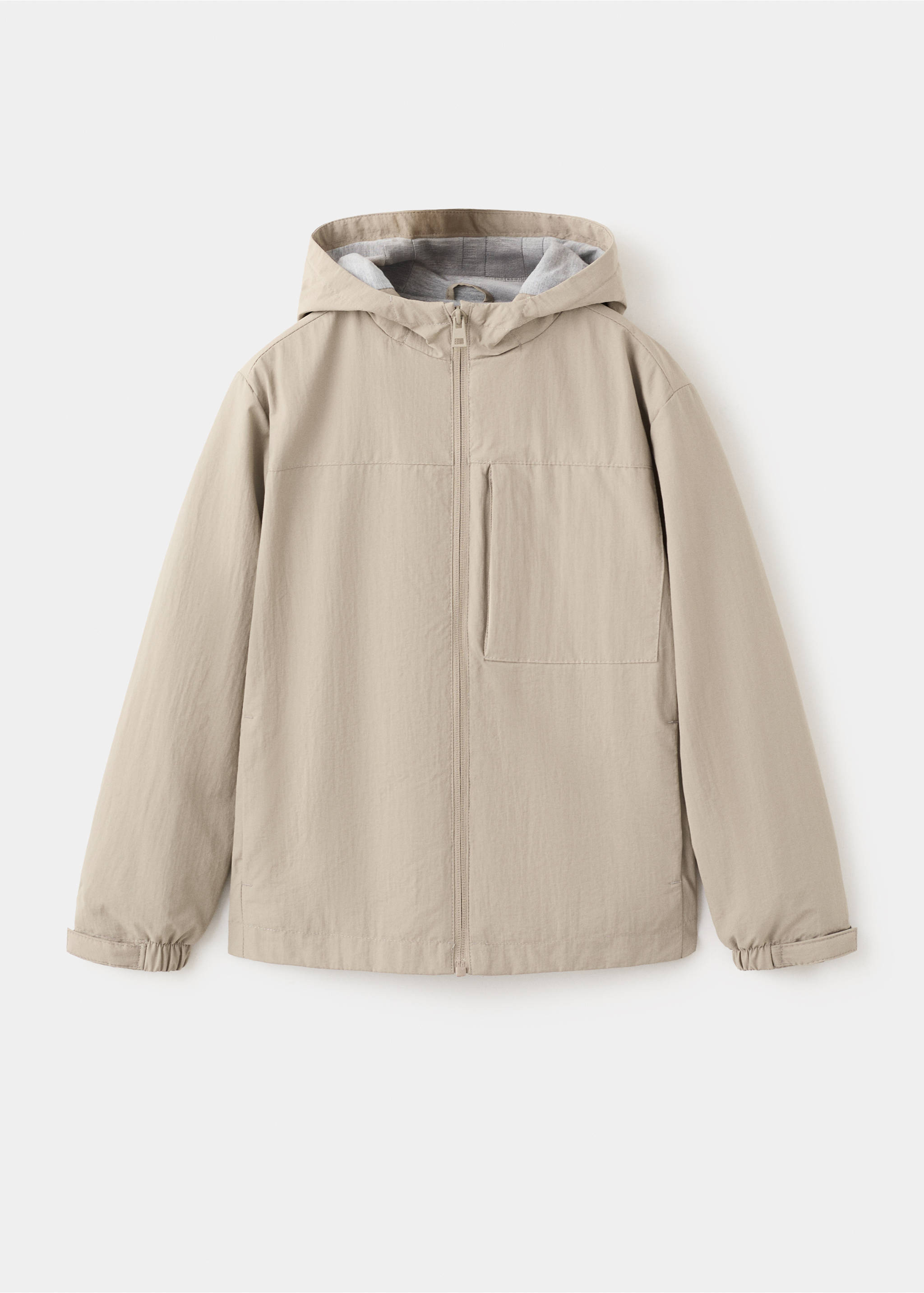 Waterproof parka with pocket - Article without model, Medium Brown. Ref: 27063714-00.