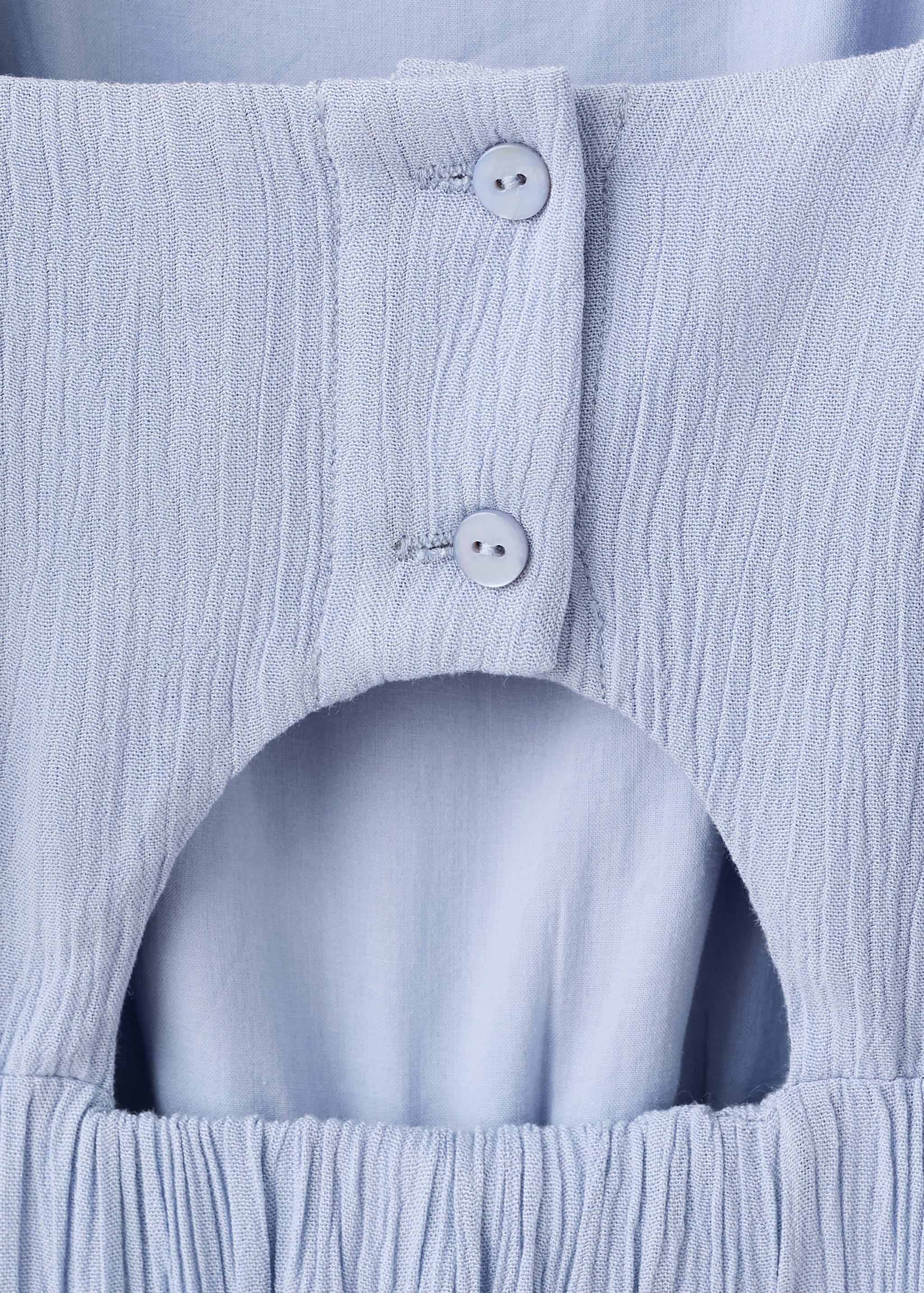 Textured playsuit with ruffled sleeves - Details of the article 0