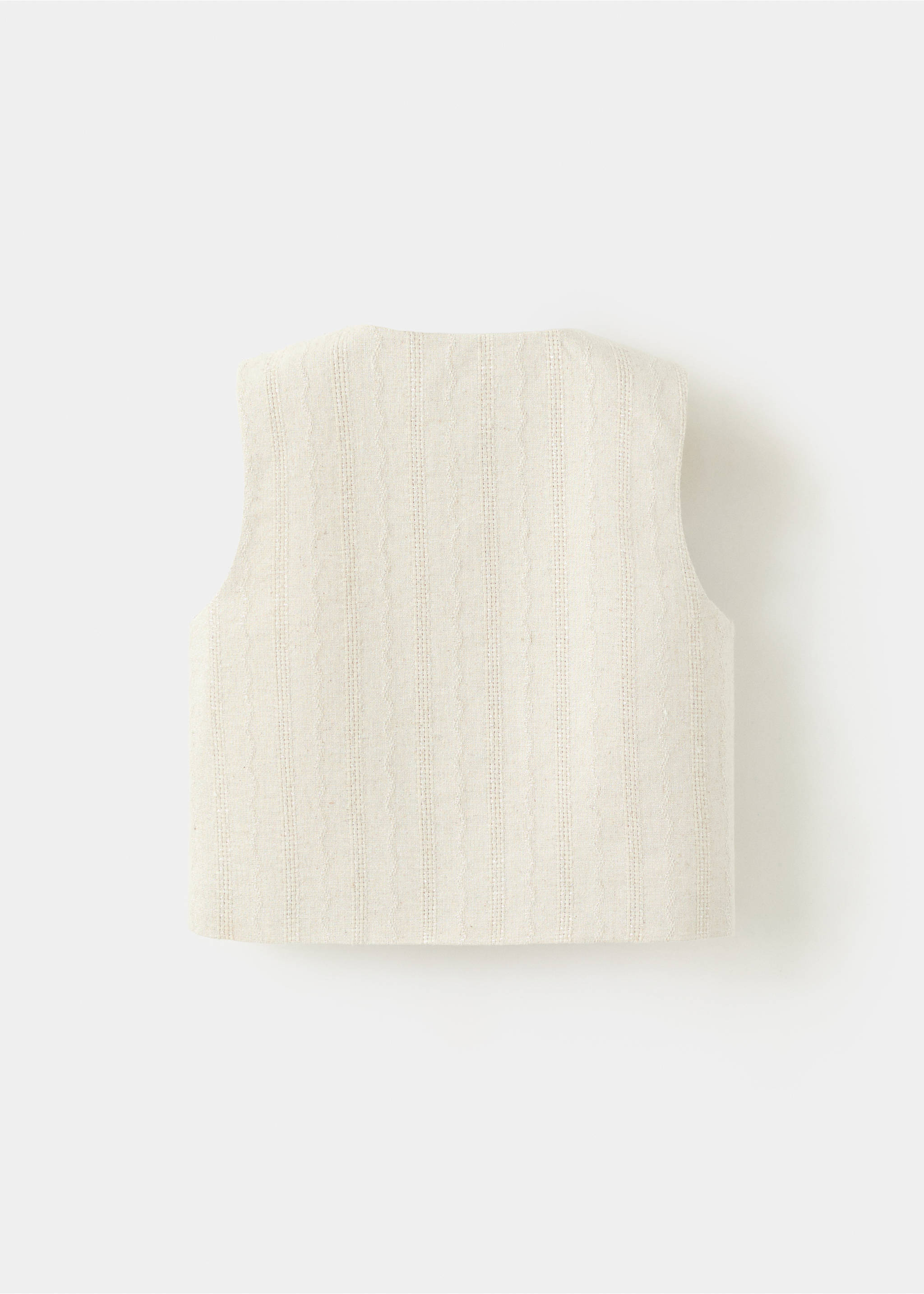 亚麻混纺刺绣马甲 - null, 米黄色. Ref: 27063716-00.