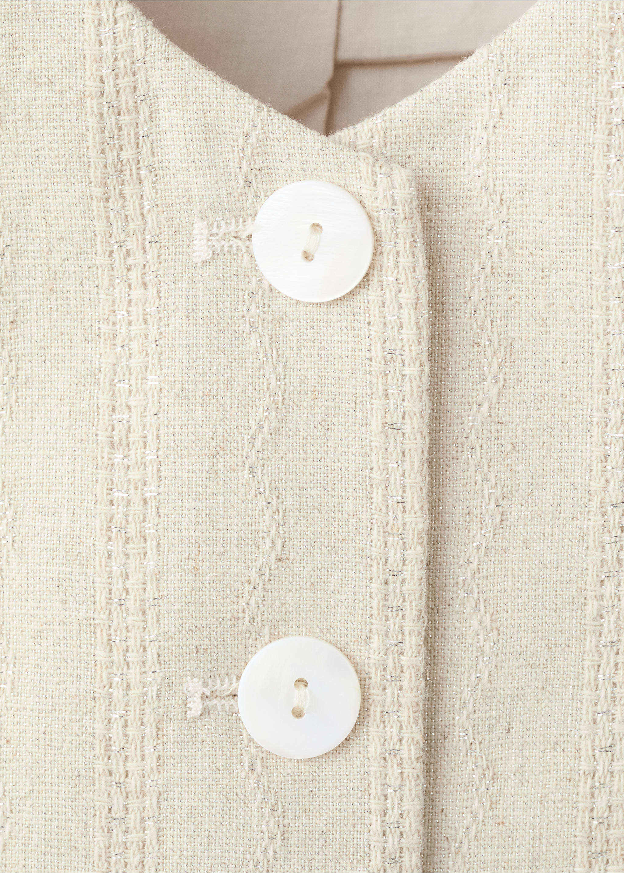 亚麻混纺刺绣马甲 - null, 米黄色. Ref: 27063716-00.