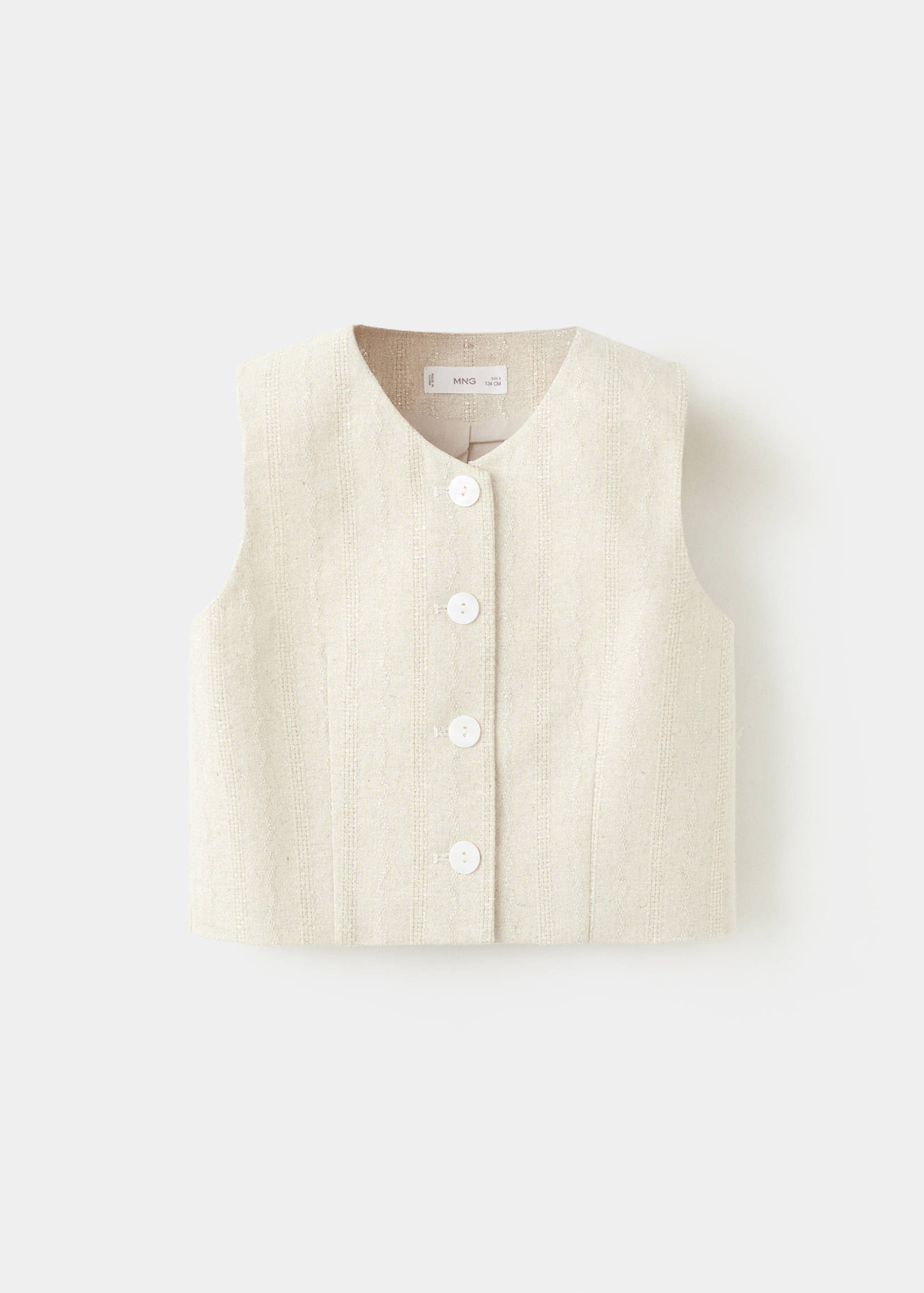 Gilet en mélange de lin brodé - Article sans modèle