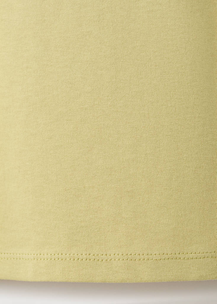 Text cotton T-shirt — Lime