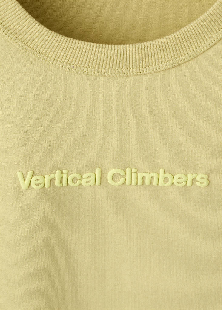 Text cotton T-shirt — Lime
