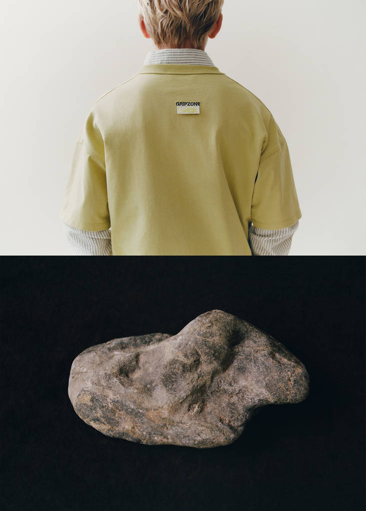 Text cotton T-shirt — Lime