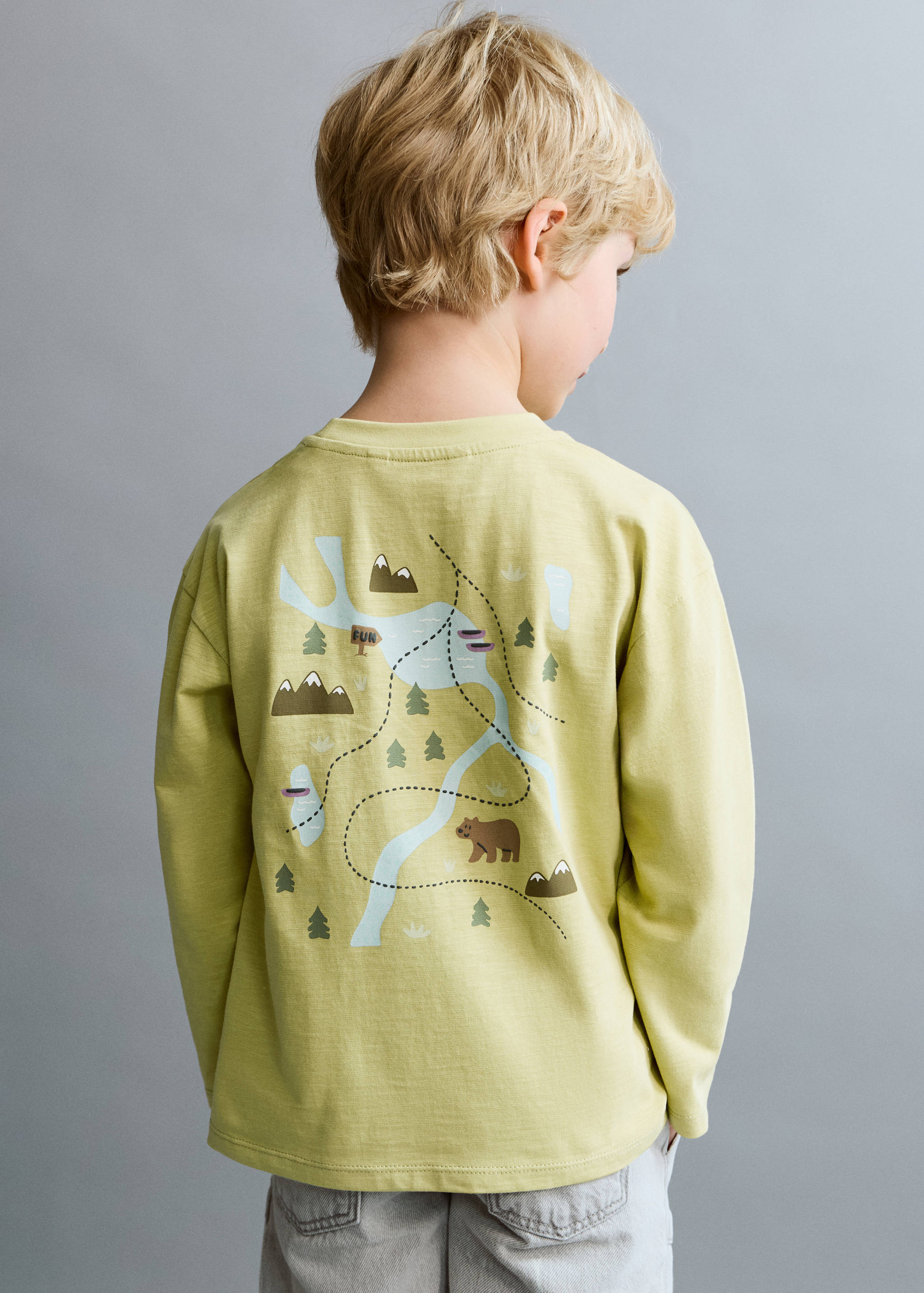 Embossed detail printed t-shirt - Details of the article 1