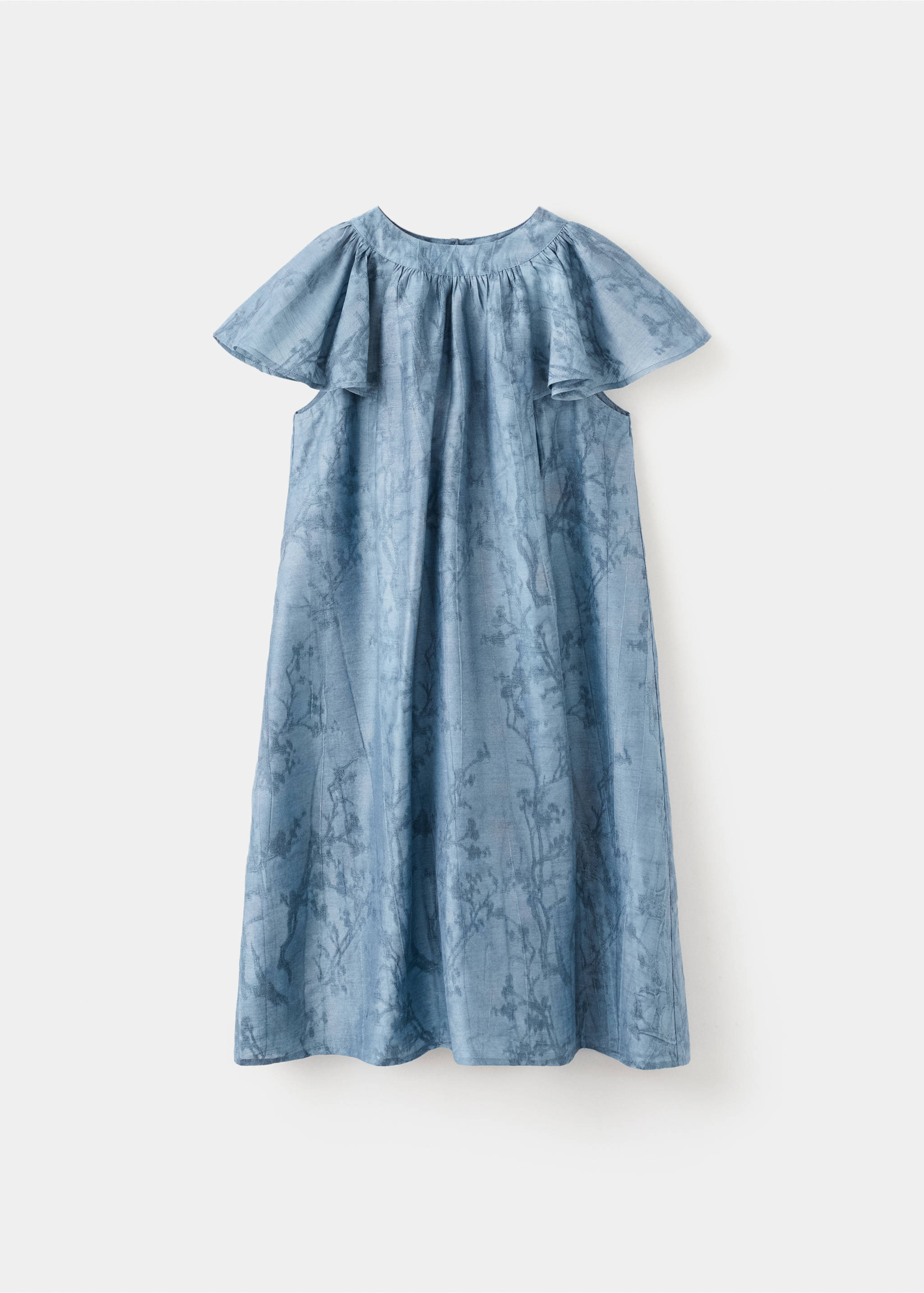 Floral embroidery dress - Article without model, Navy. Ref: 27063723-00.