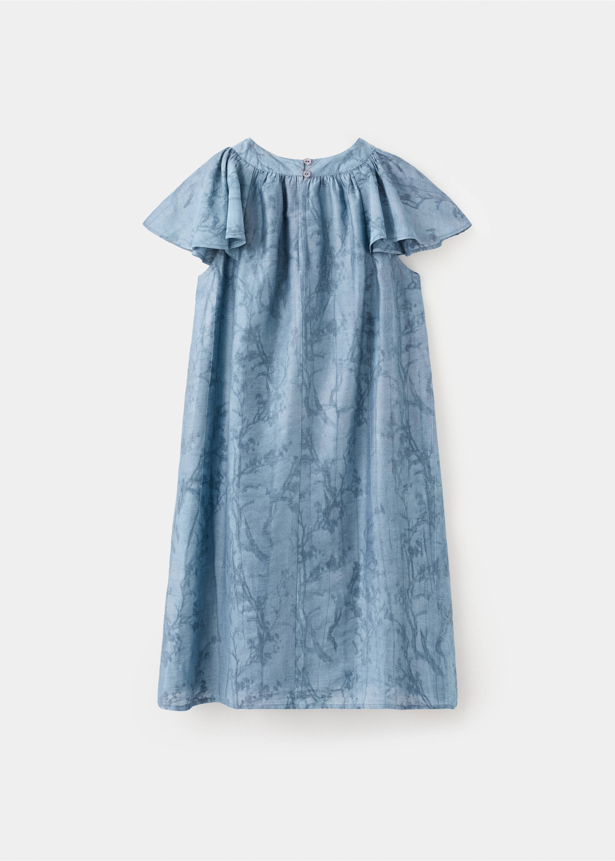 Floral embroidery dress - Reverse of the article, Navy. Ref: 27063723-00.