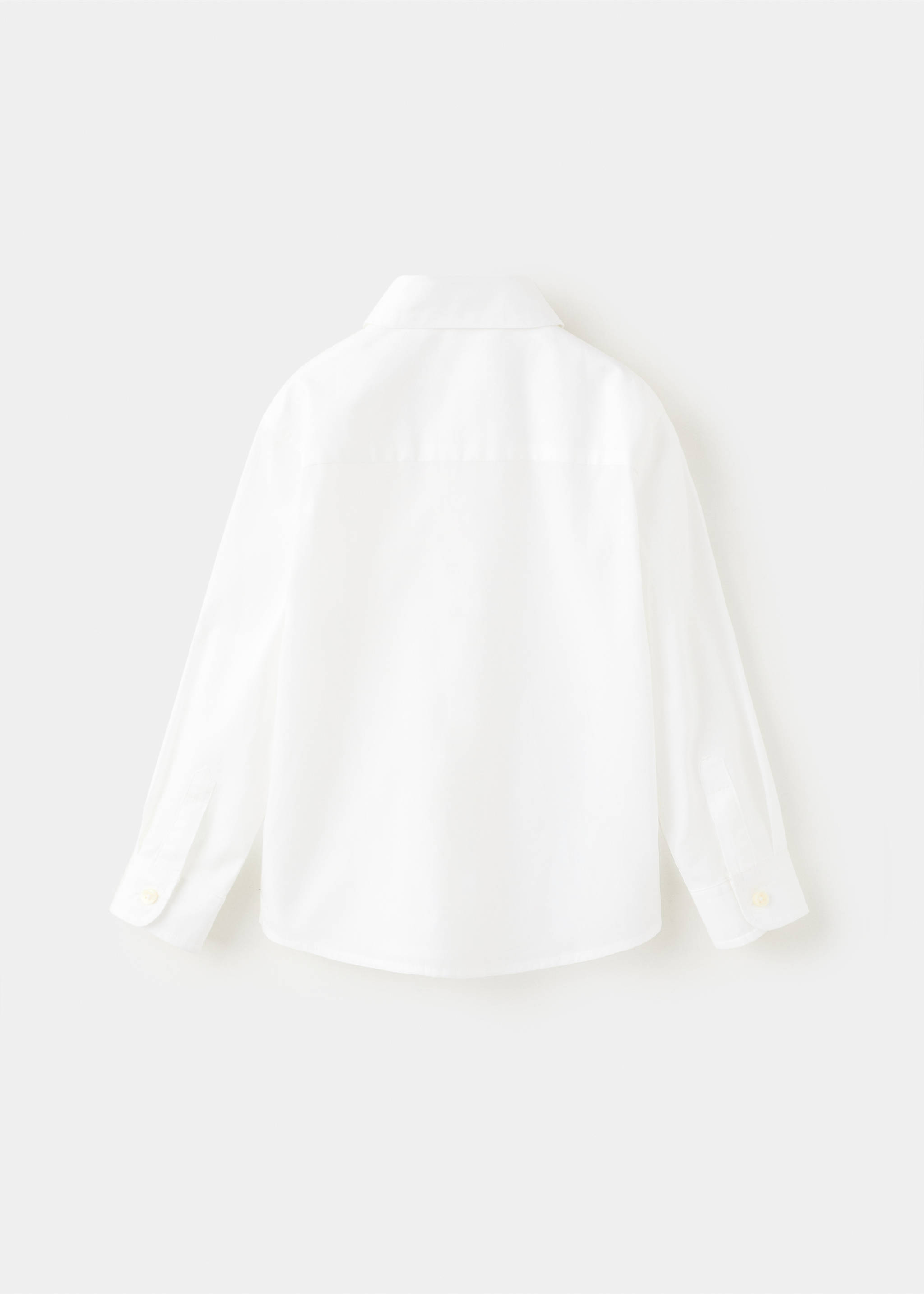 Camisa popelín algodón - Reverso del artículo, Blanco. Ref: 27063725-00.