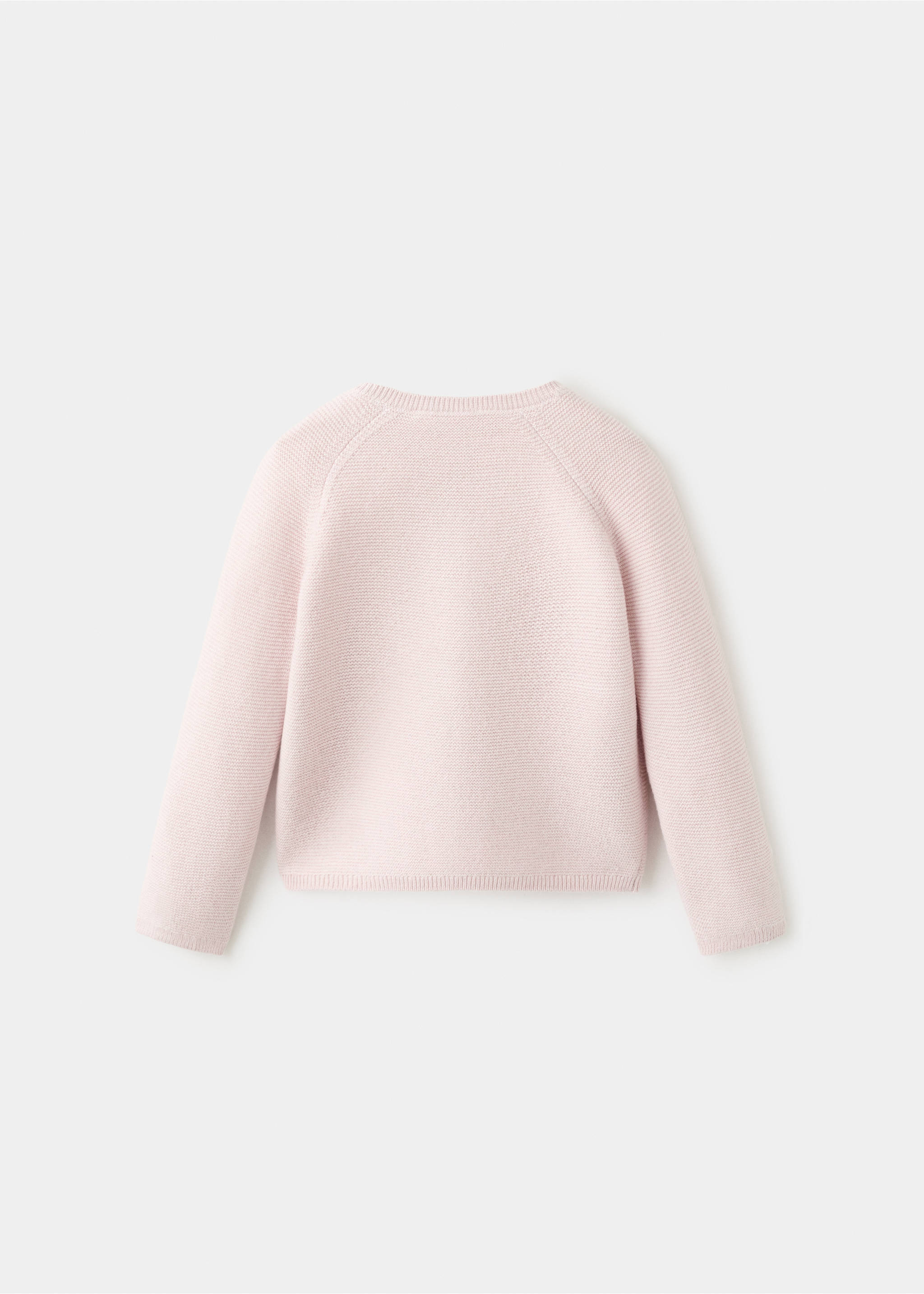 Cárdigan punto manga larga - Reverso del artículo, Rosa. Ref: 27063727-00.