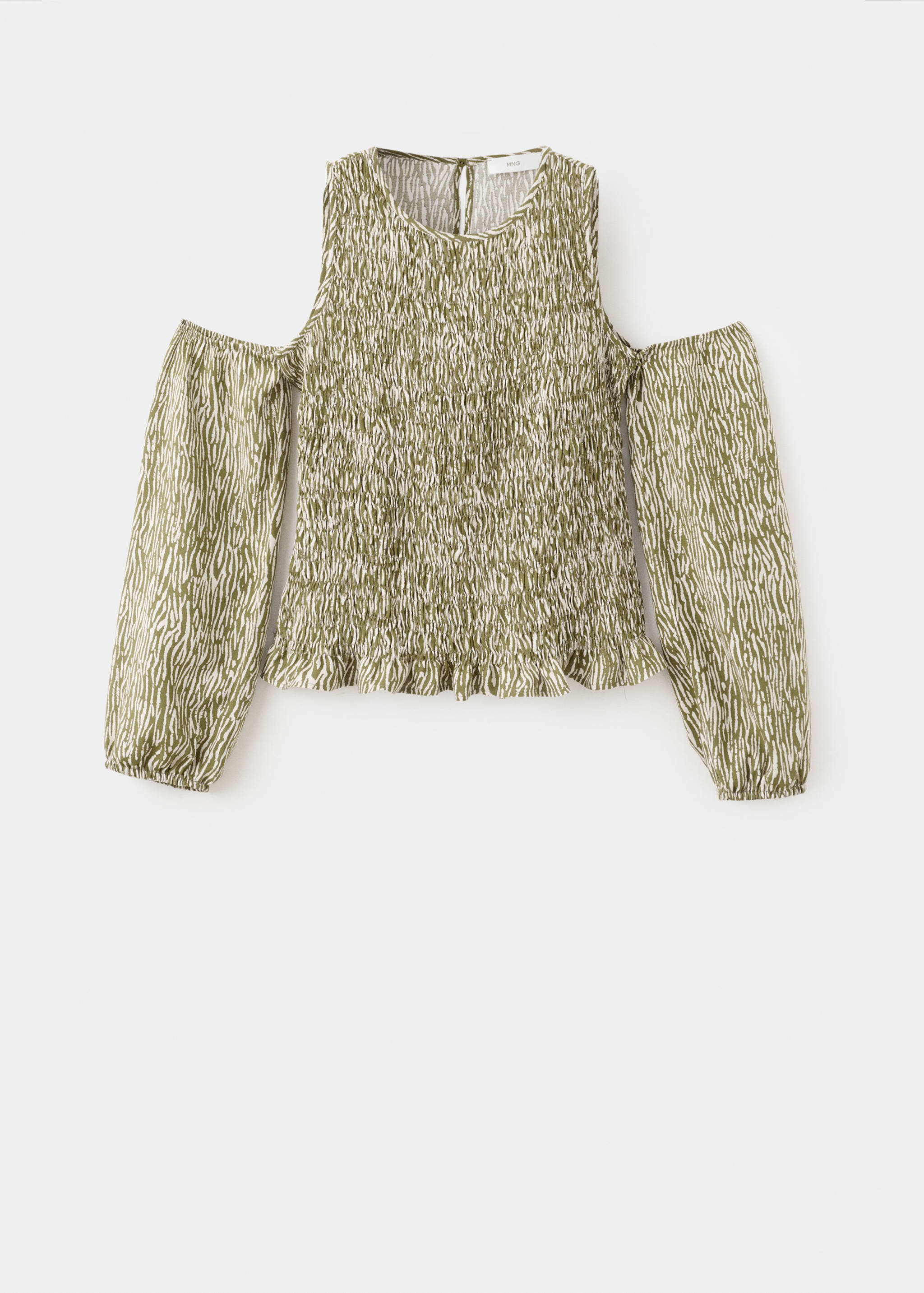 Блузка со сборками и вырезами - Изделие без модели