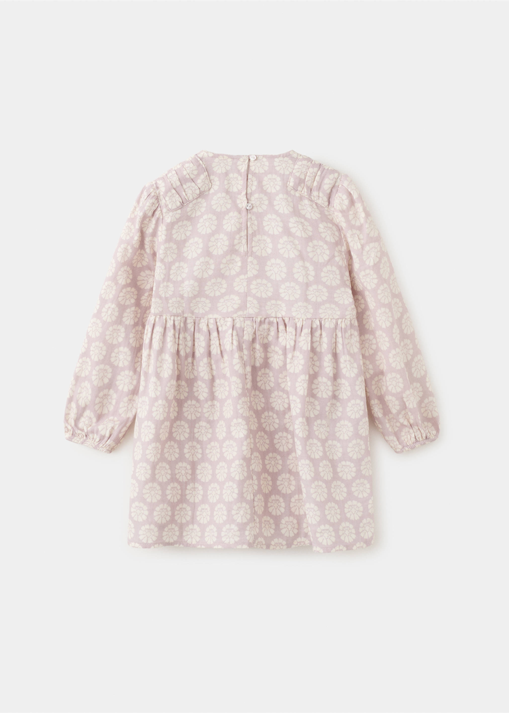 Short floral-print dress - Reverse of the article, Pink. Ref: 27063736-00.