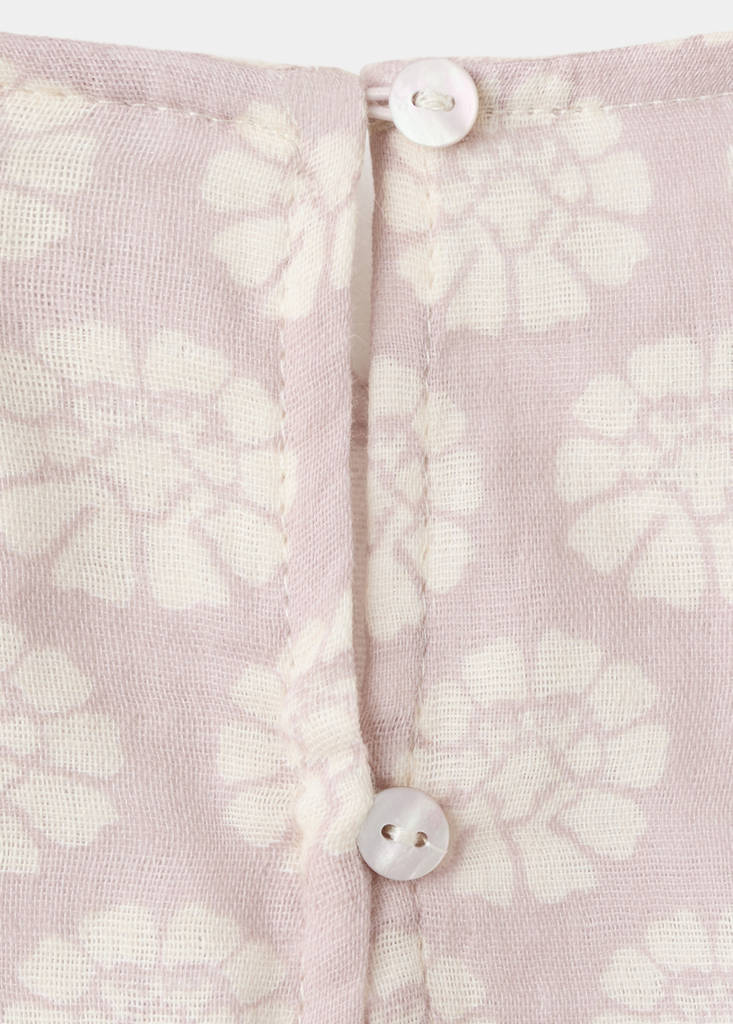 Short floral-print dress — Pink