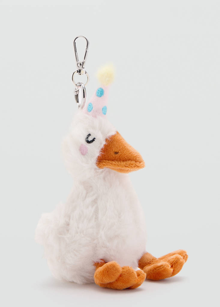 Schlüsselanhänger Ente — Weiß