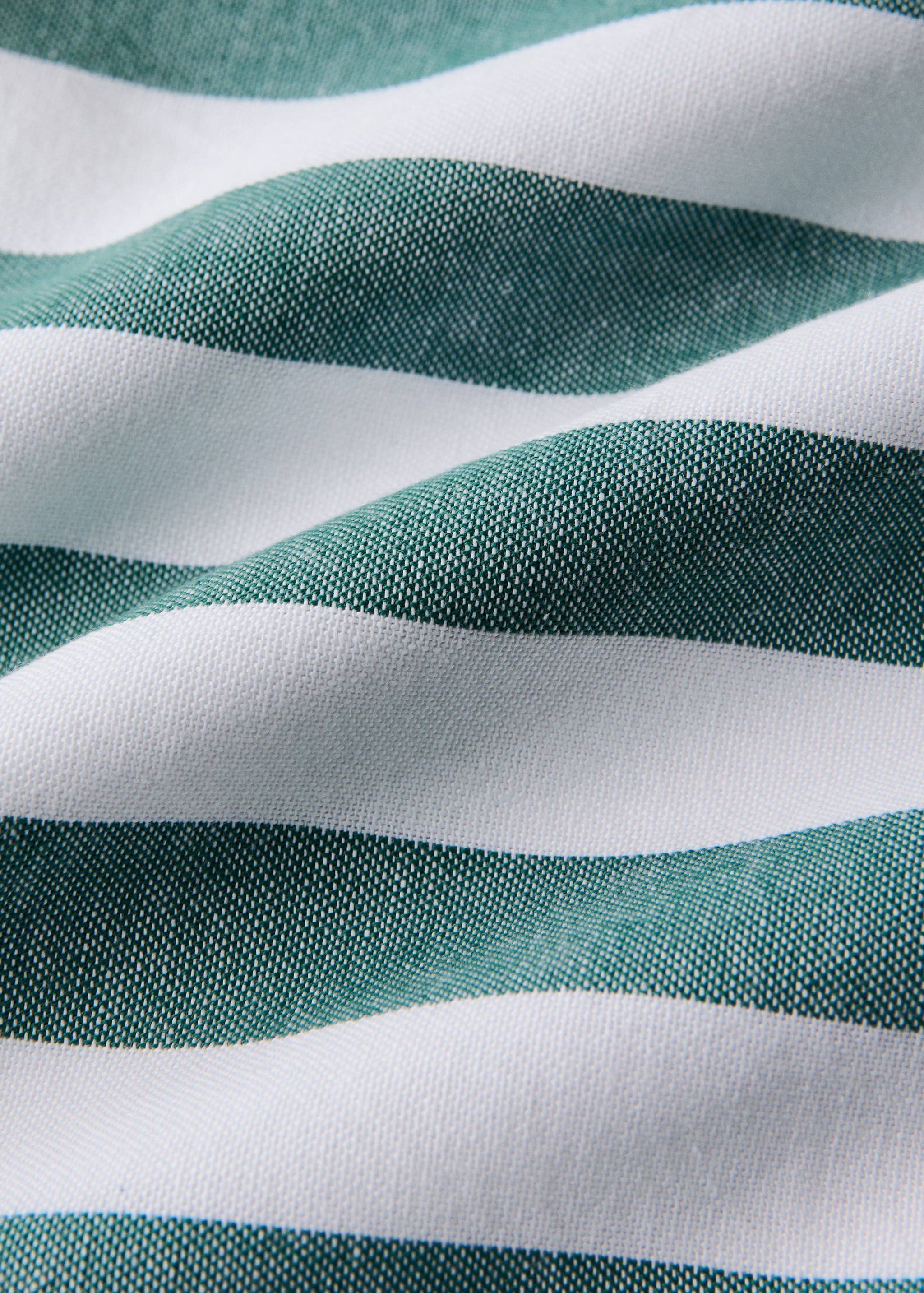 Бавовняна скатертина в різноколірну смужку на 8-10 персон - Детальніше про товар 1