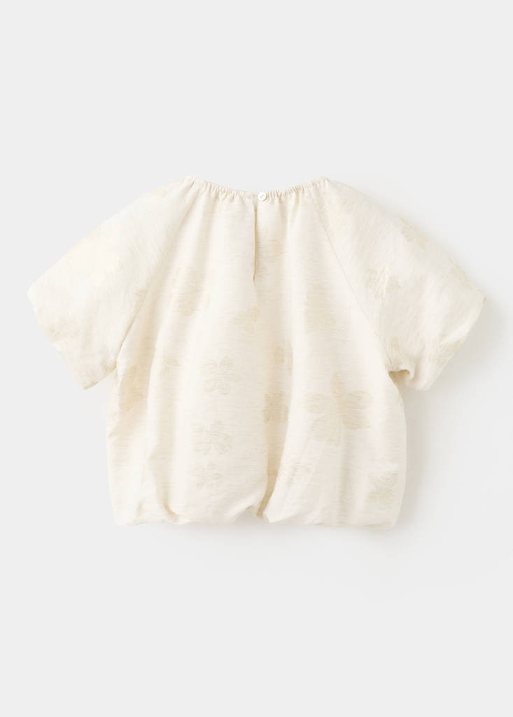 Printed crop blouse — Gold