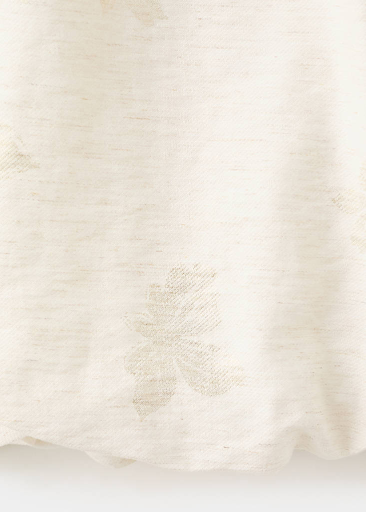 Printed crop blouse — Gold