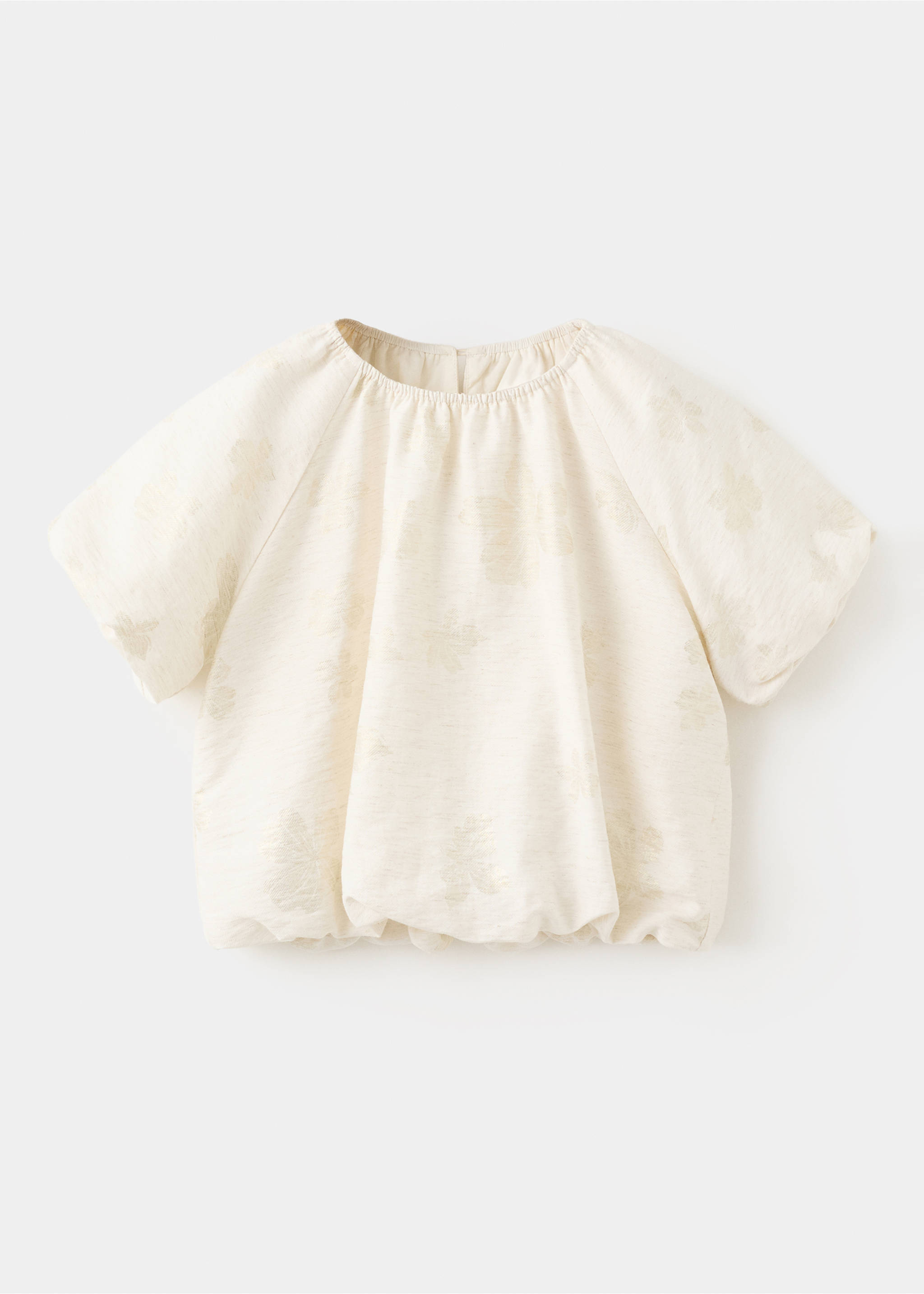 Printed crop blouse - Article without model, Gold. Ref: 27064042-00.