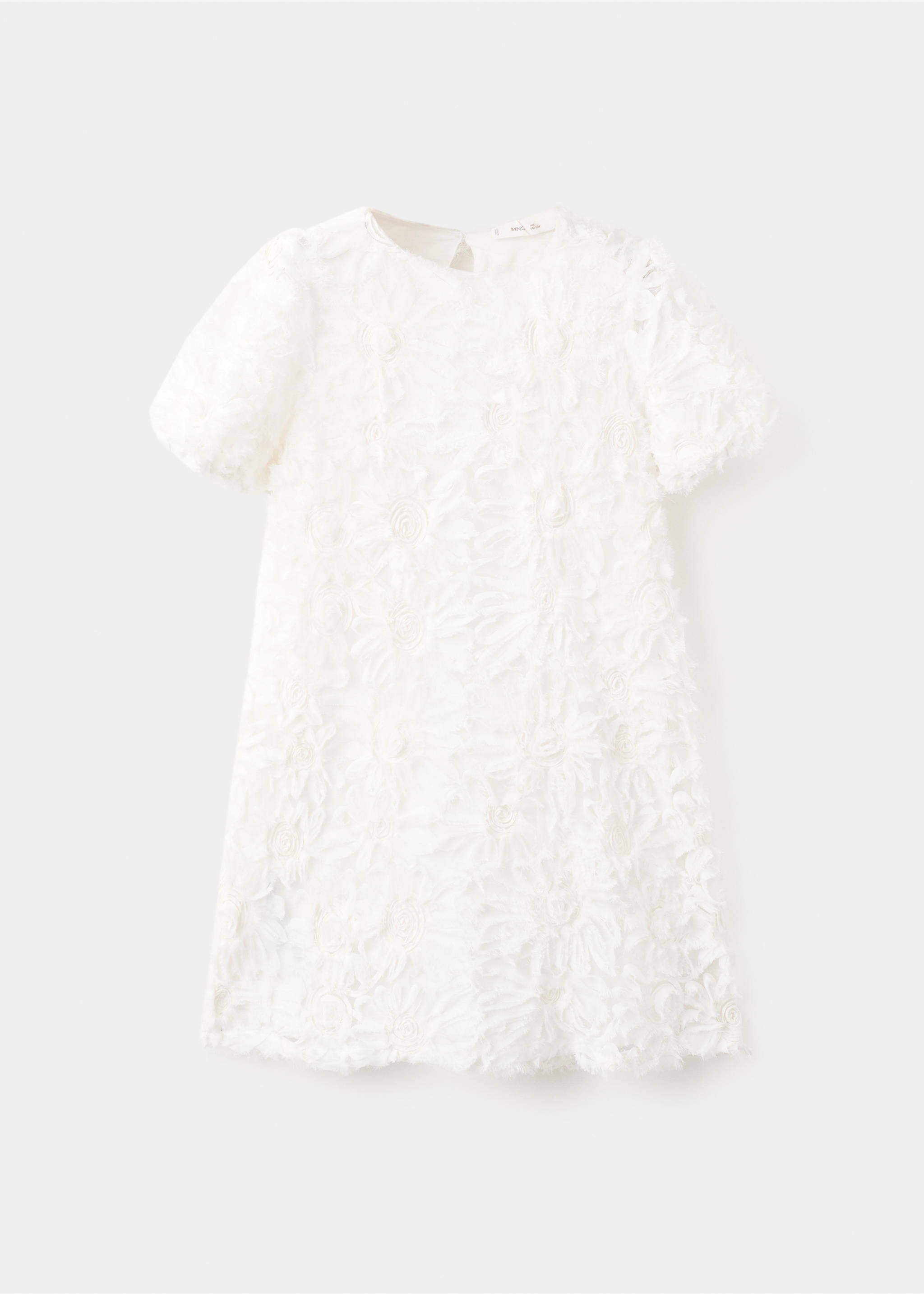 花朵刺绣薄纱连衣裙 - null, 灰白. Ref: 27064044-00.