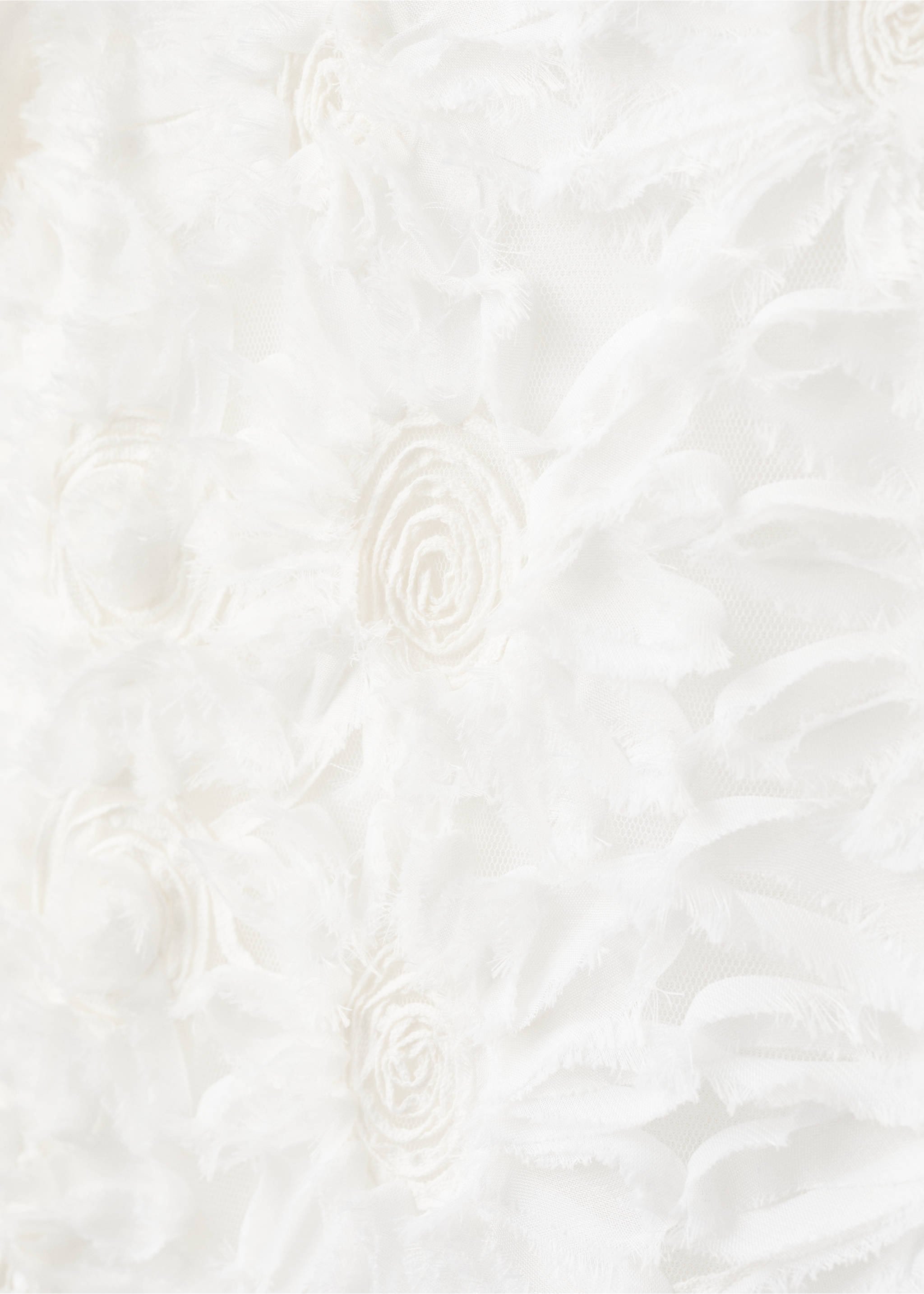 花朵刺绣薄纱连衣裙 - null, 灰白. Ref: 27064044-00.