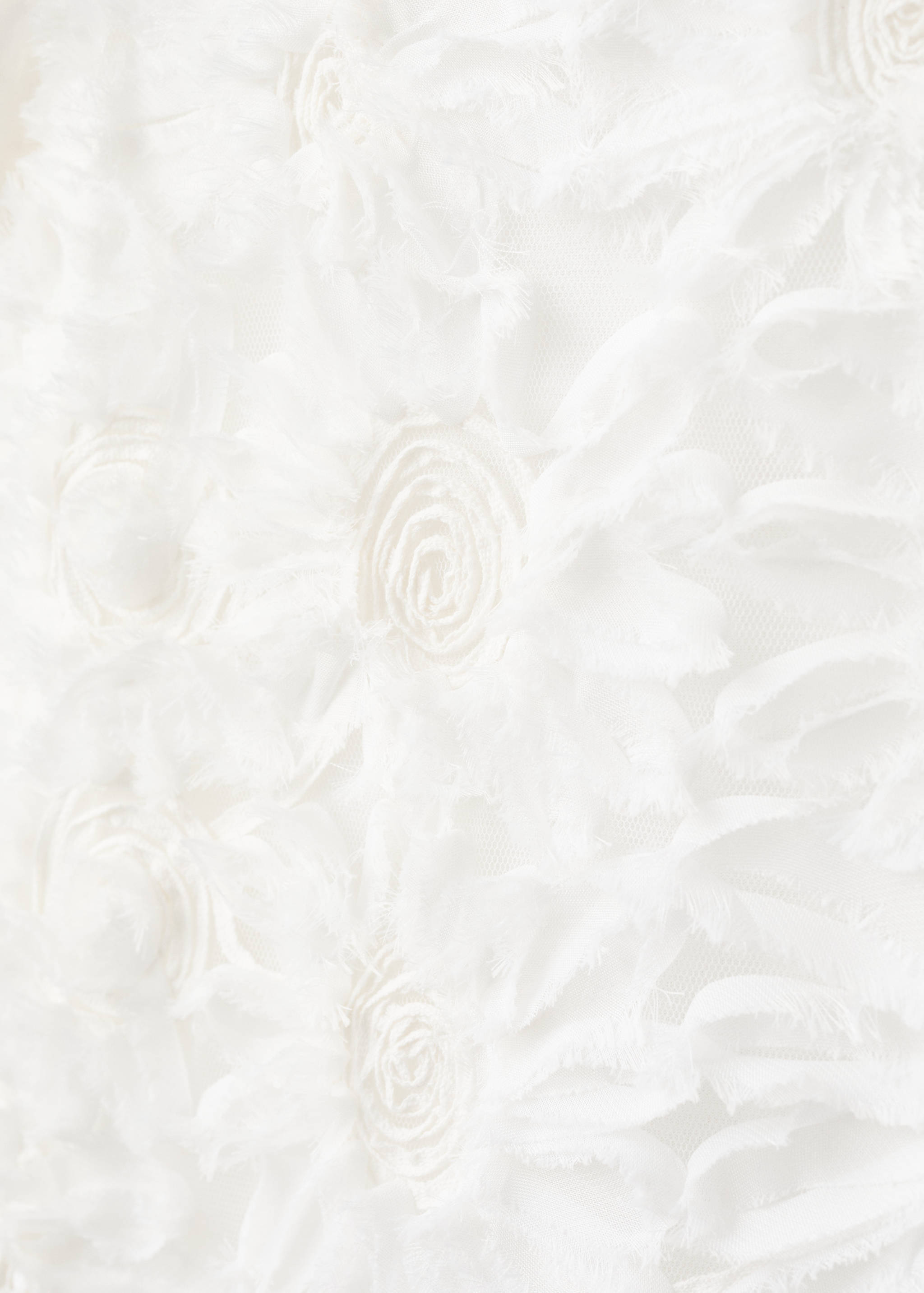 花朵刺绣薄纱连衣裙 - null