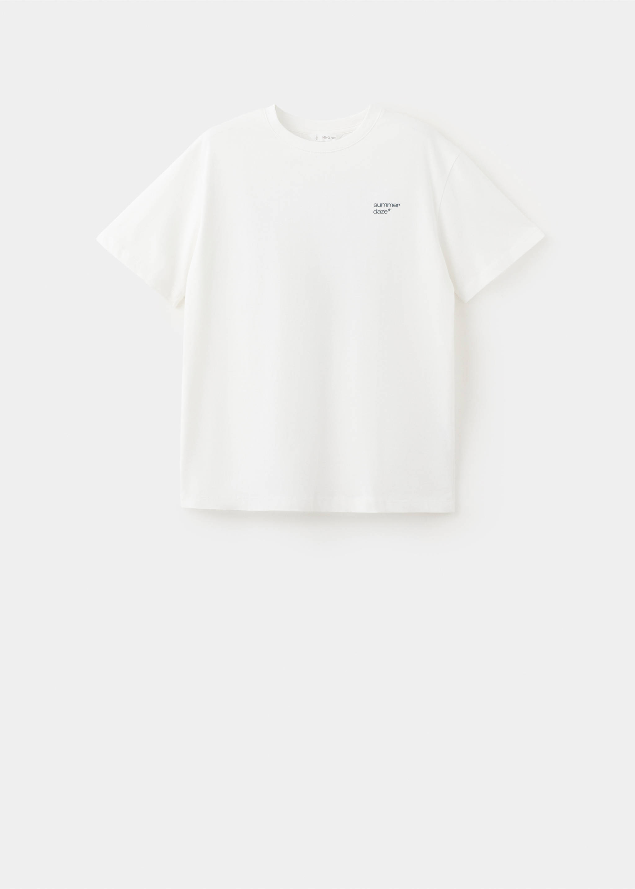 Bedrukt T-shirt met korte mouwen - Artikel zonder model, Gebroken wit. Ref: 27064050-00.