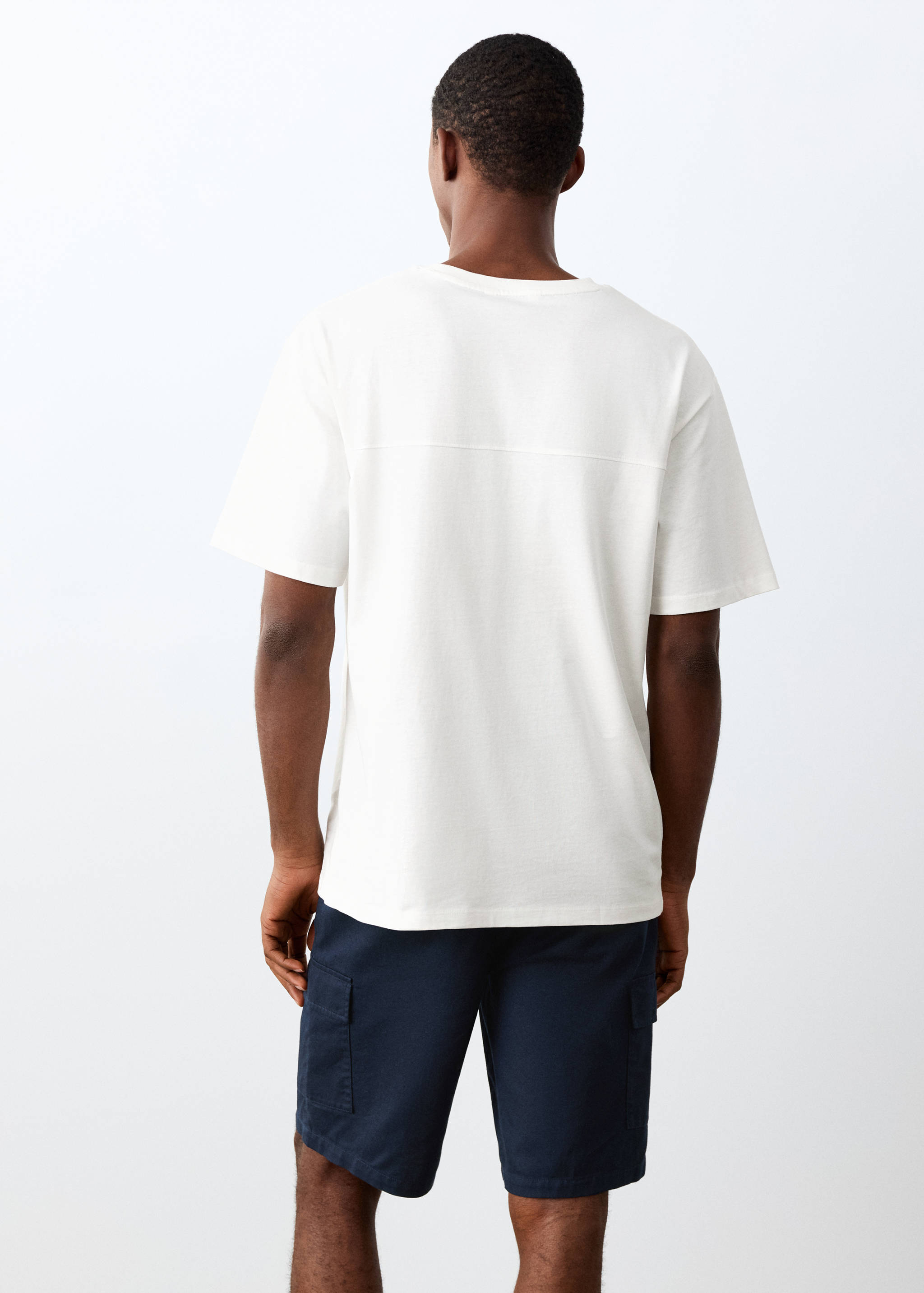 Essential cotton-blend T-shirt - Reverse of the article