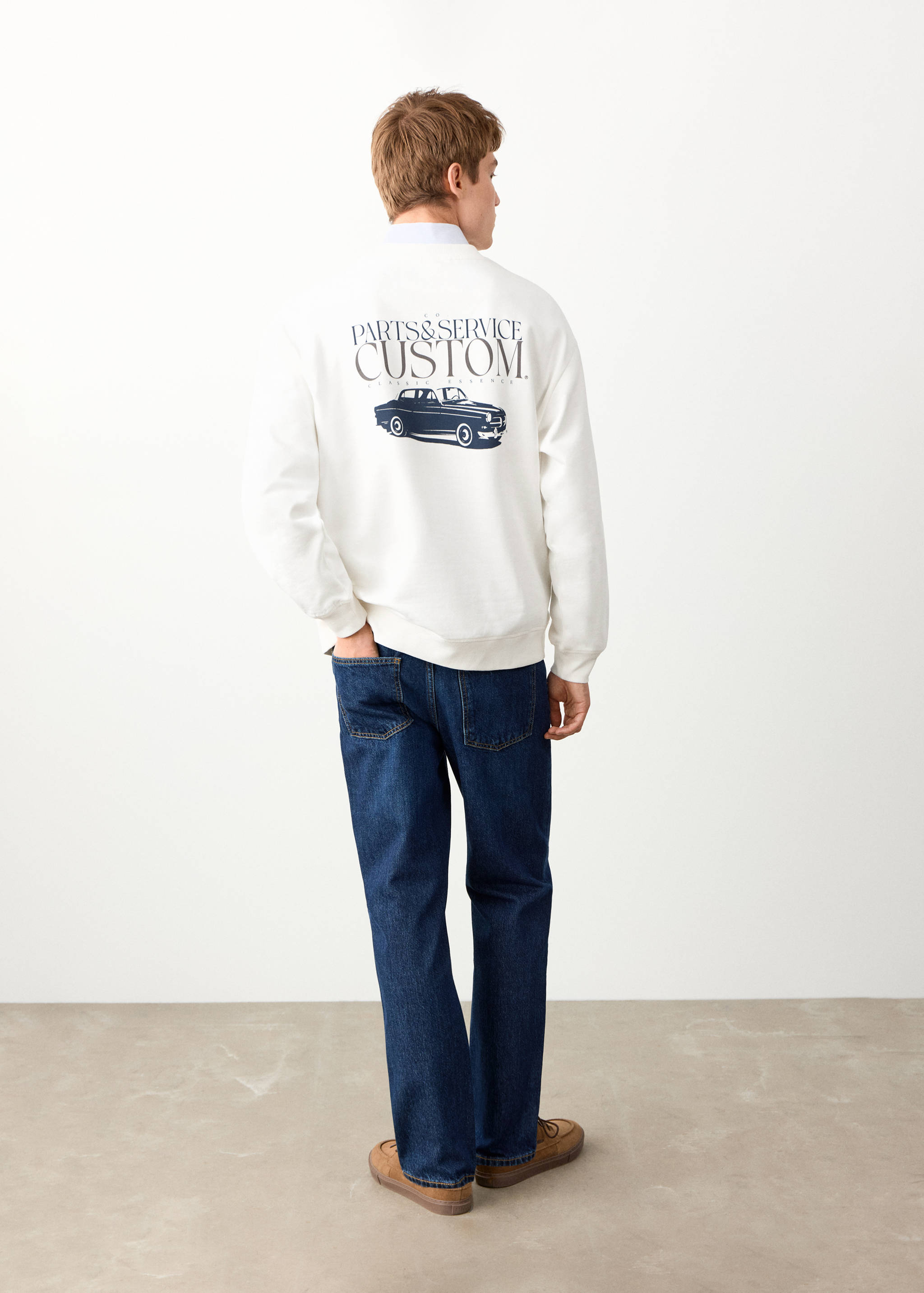 Sudadera algodón estampada - Reverso del artículo