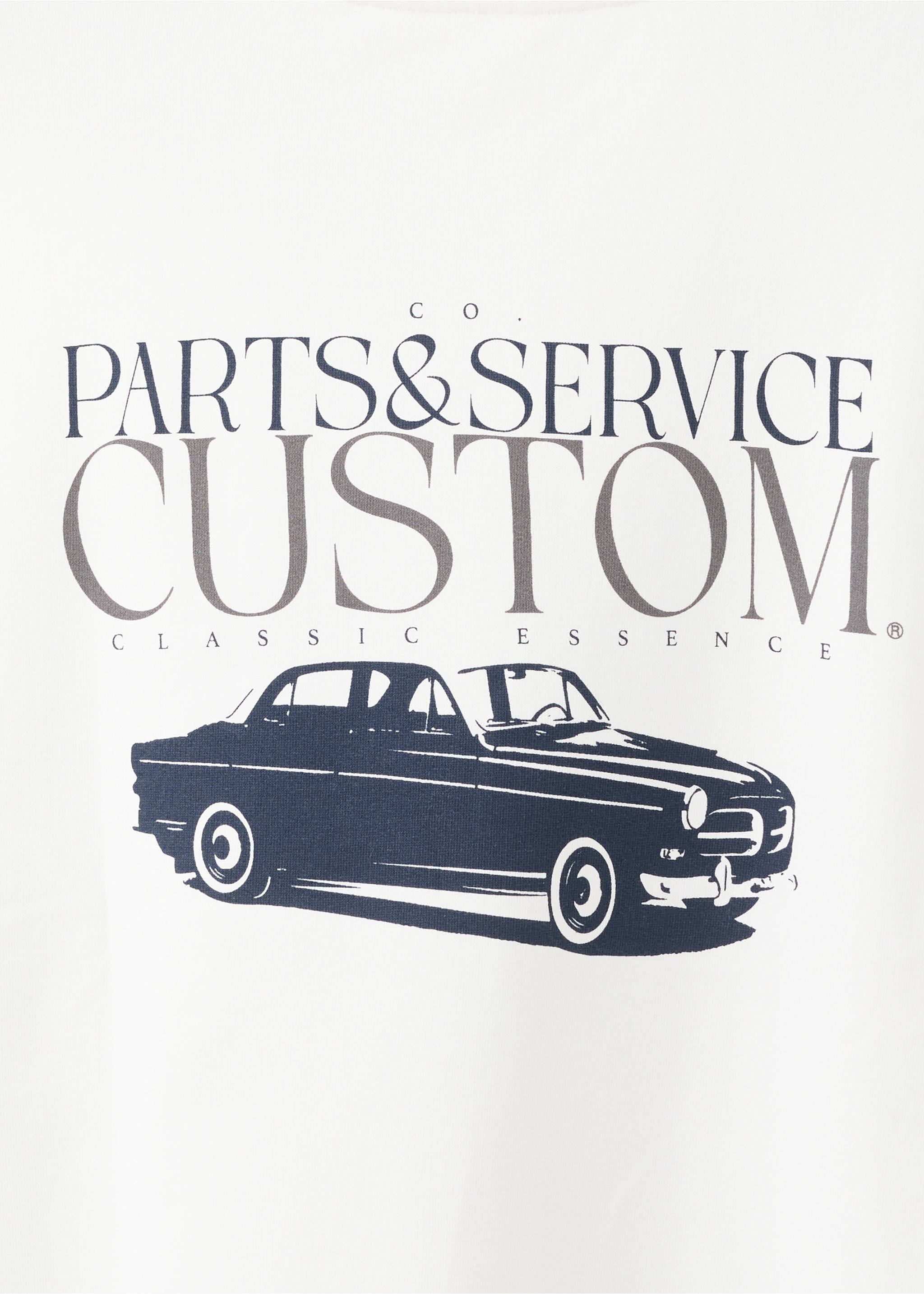 Sudadera algodón estampada - Detalle del artículo 0, Blanco roto. Ref: 27064053-00.