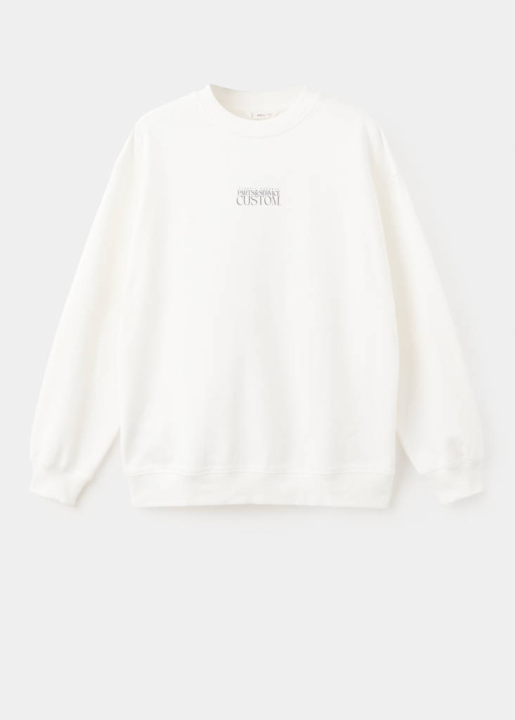 Printed cotton sweatshirt — Off White