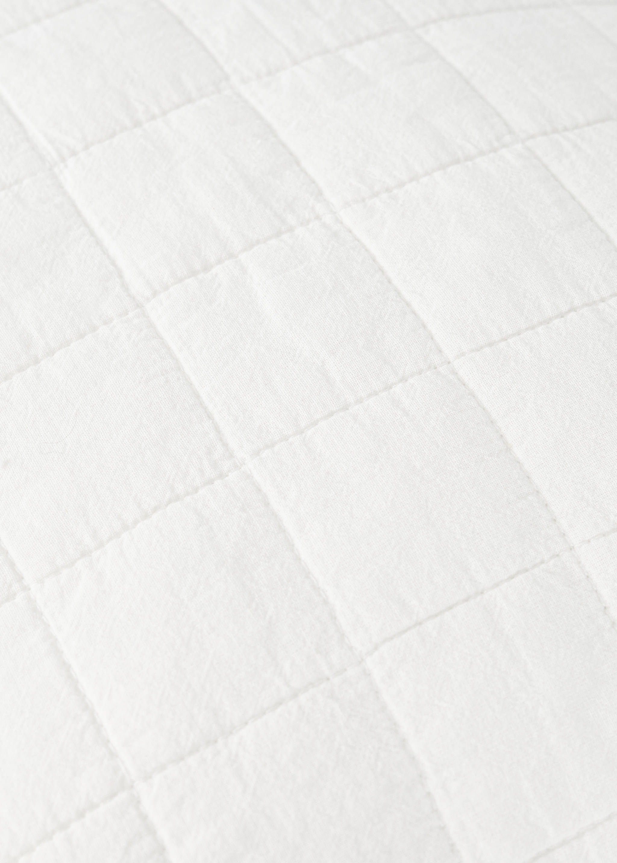 Children's cotton cushion cover with stitched check design - Details of the article 2