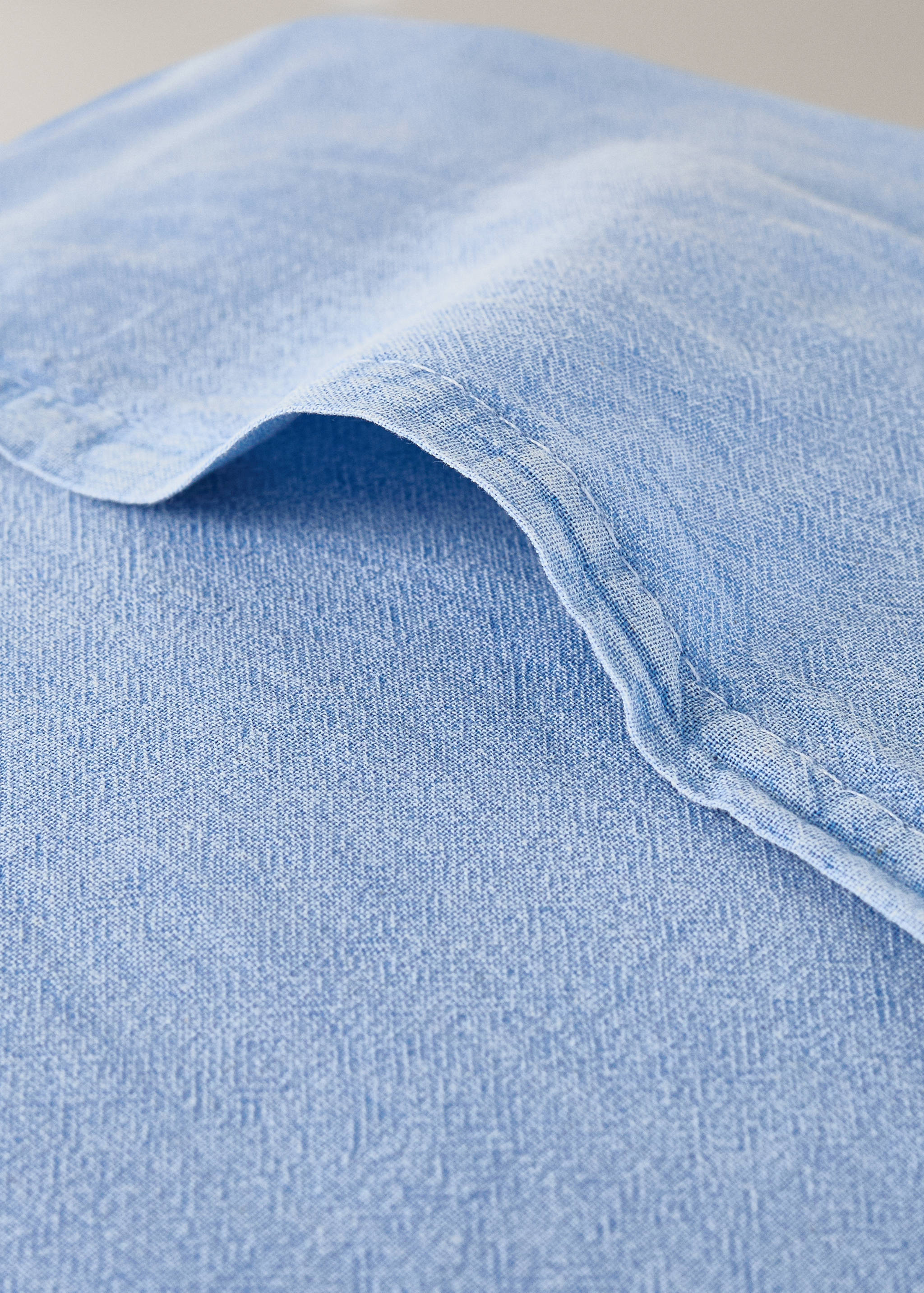 Children's cotton cushion cover with stitched check design - Details of the article 4